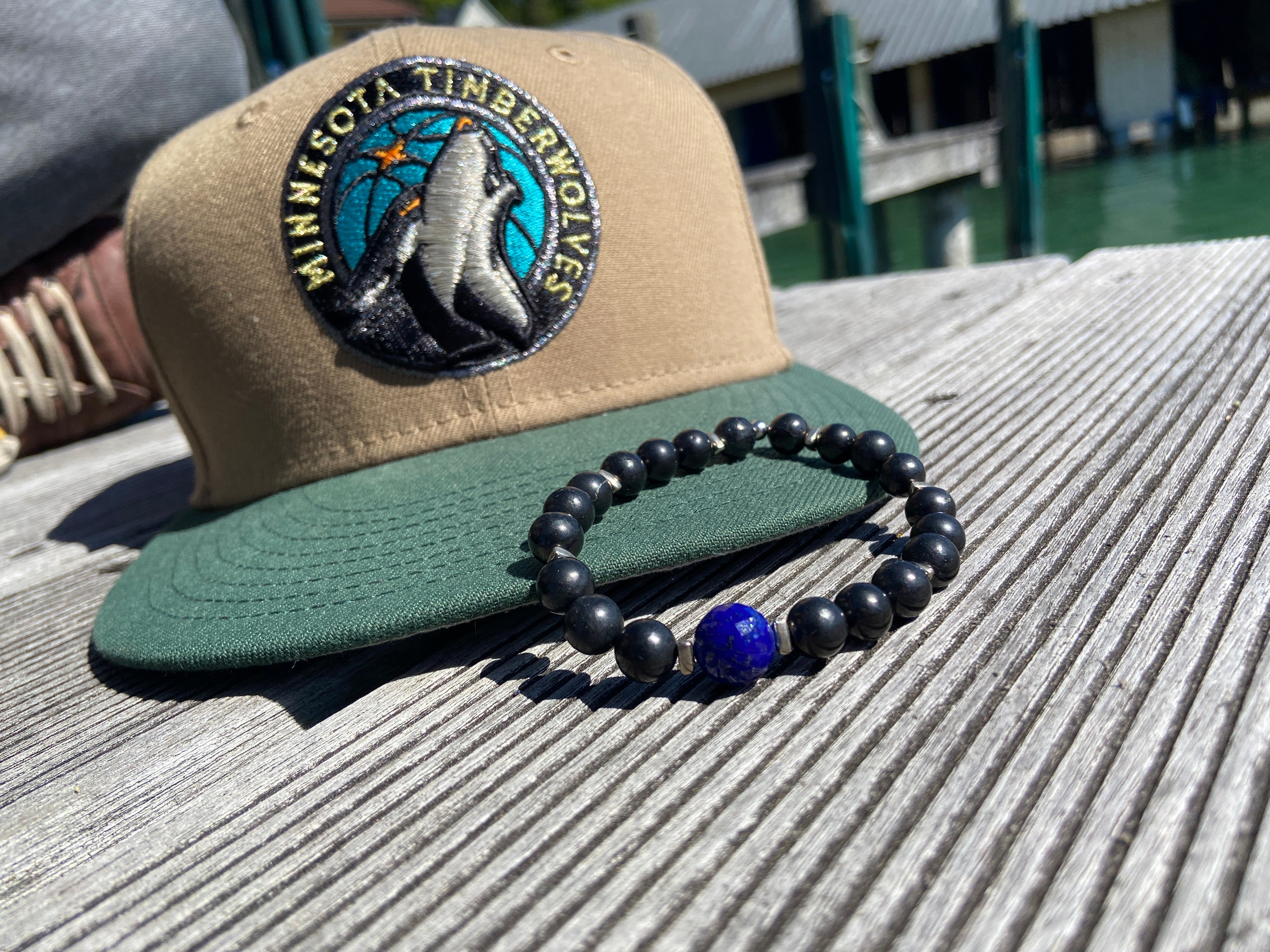 Schungit Armband mit Lapislazuli & Silberdetails - elstardesign