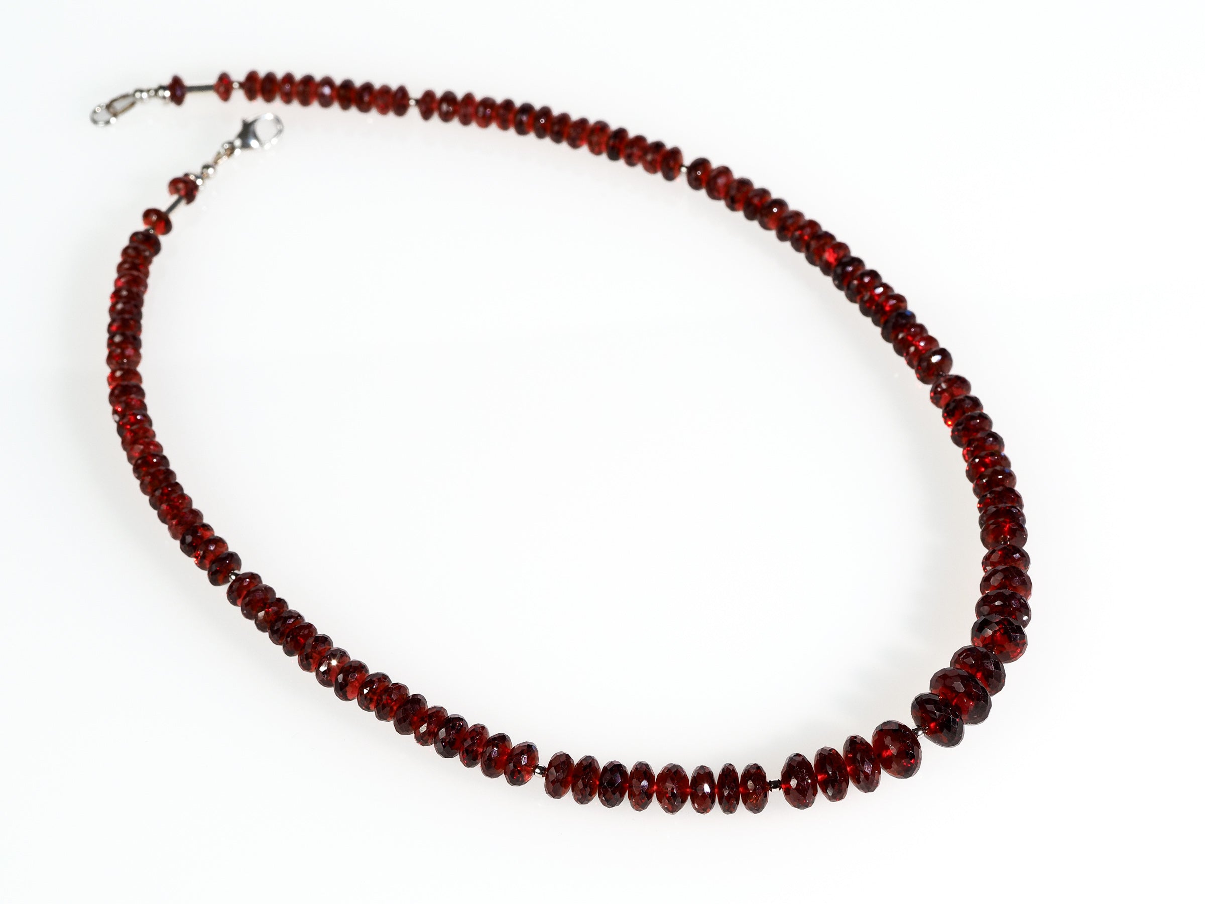 Granat Kette 925er Silber intensiv rot - elstardesign