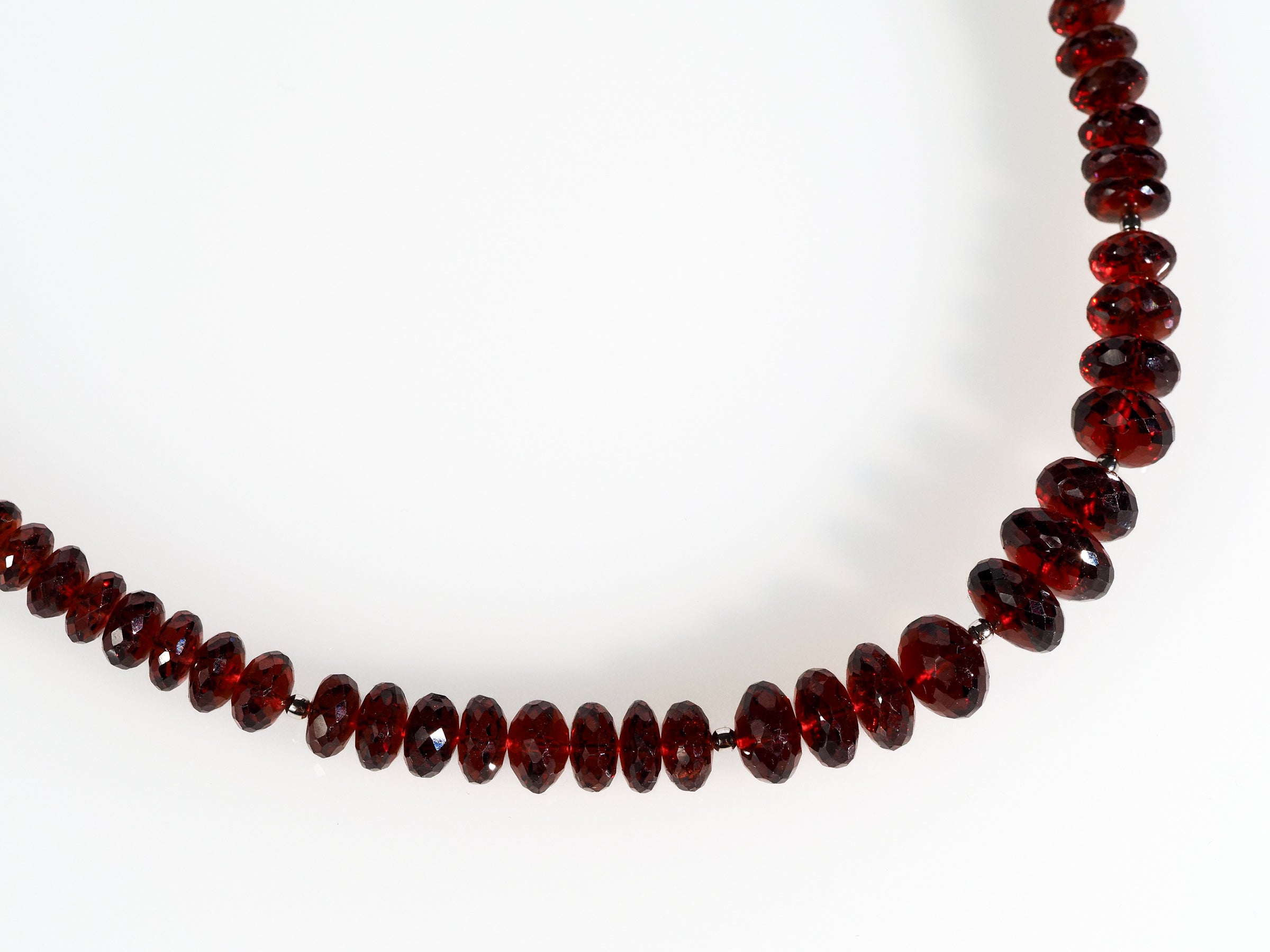 Granat Kette 925er Silber intensiv rot - elstardesign