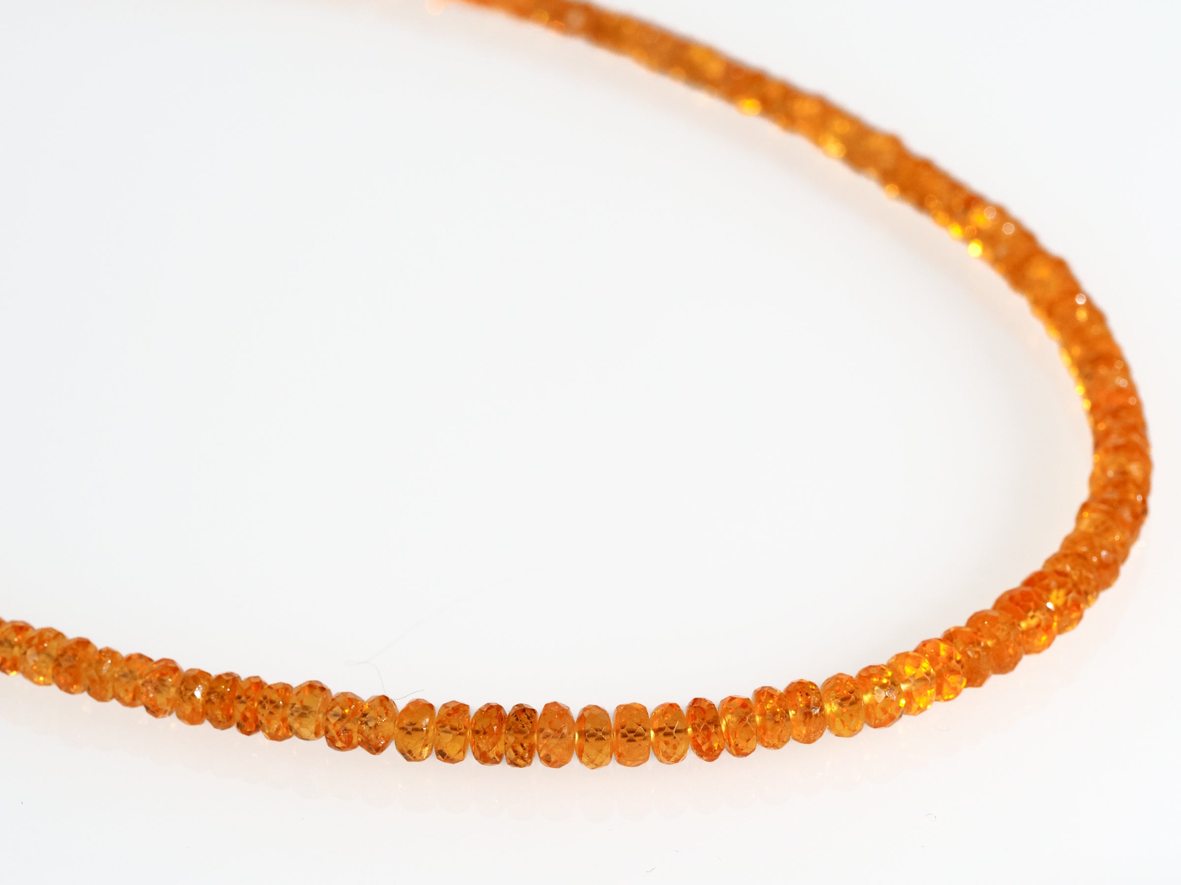 Mandarin Granat Kette 925 Silber – leuchtend & selten