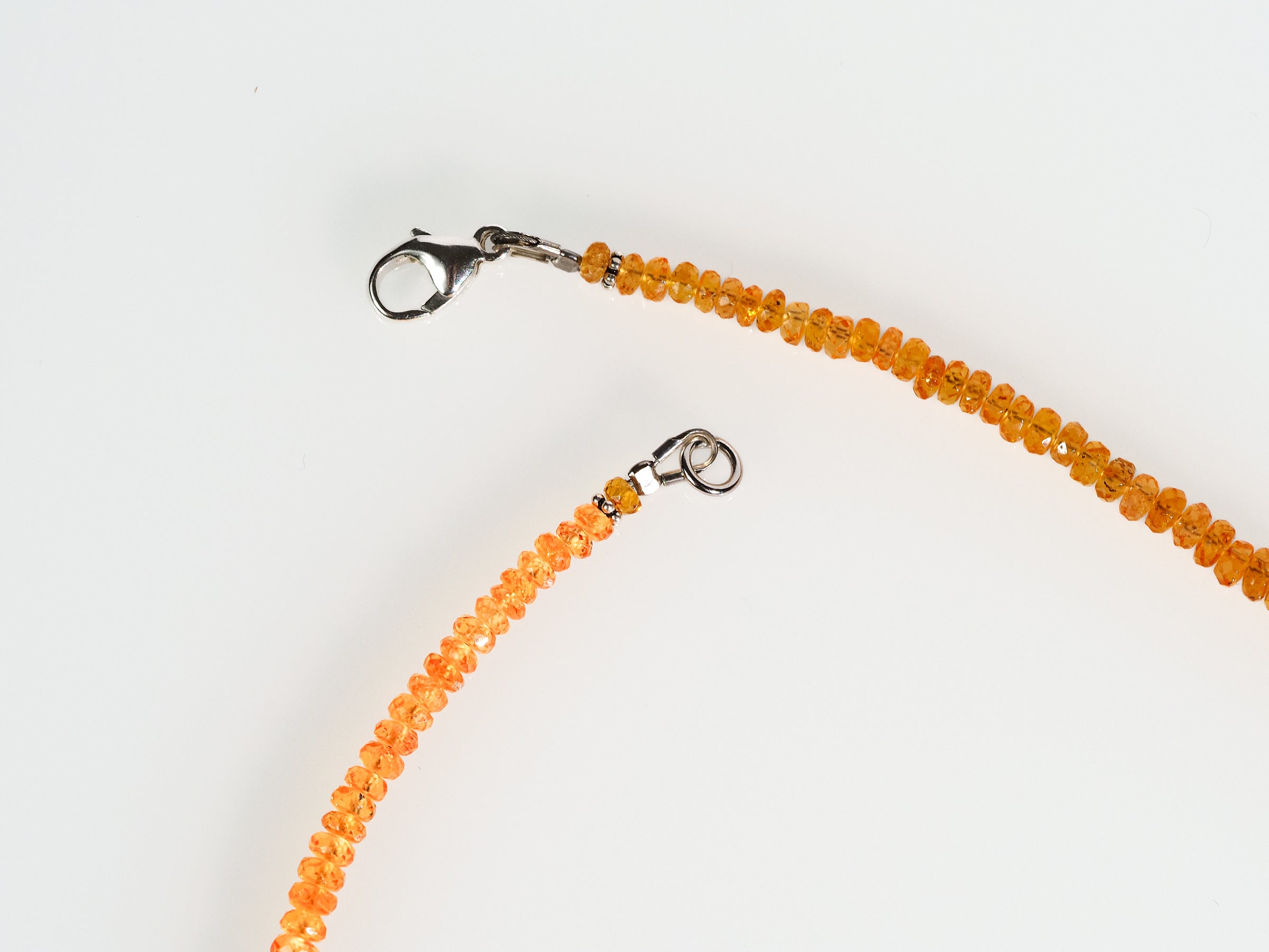Mandarin Granat Kette 925 Silber – leuchtend & selten