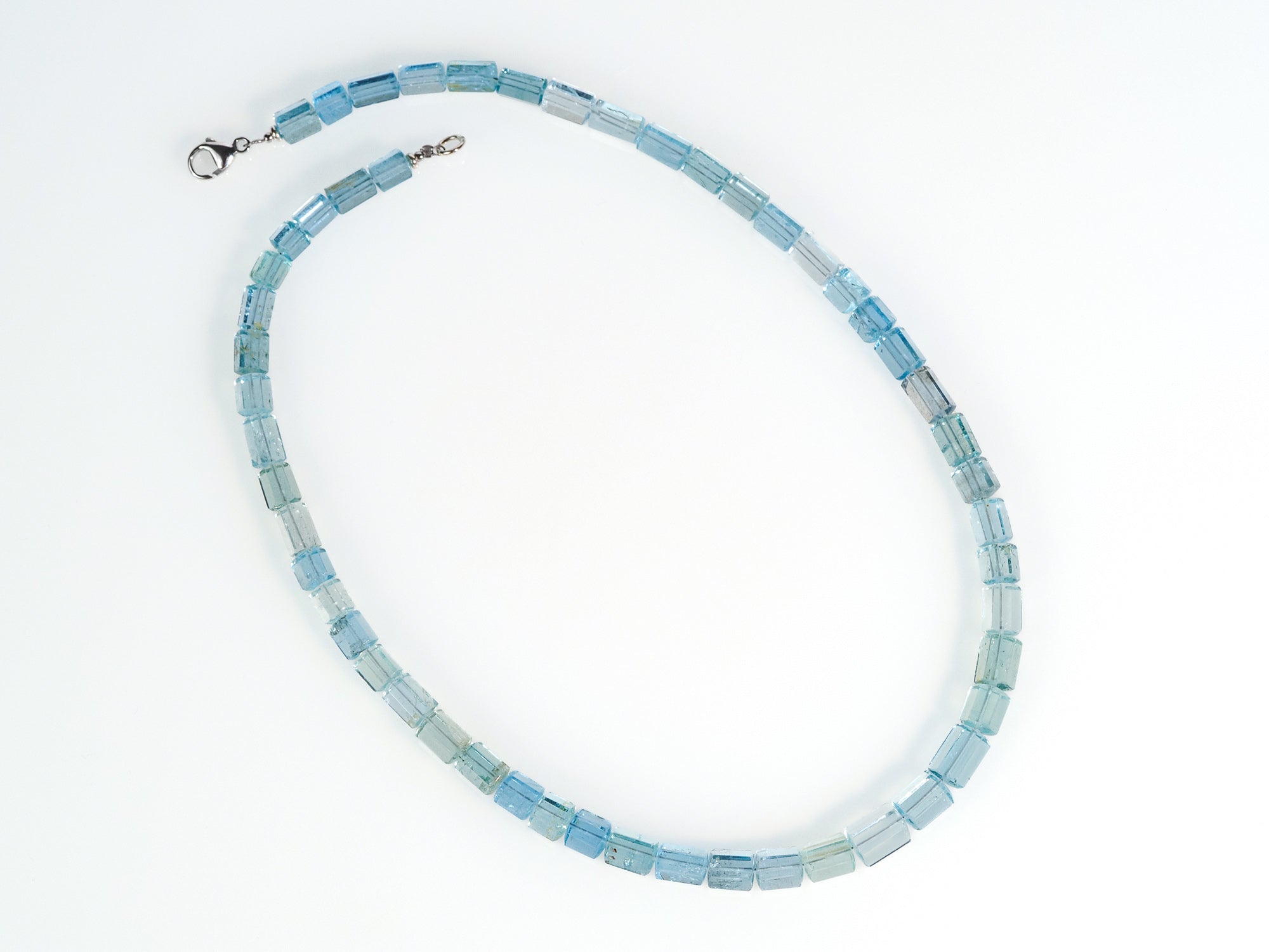 Aquamarin Kristall Kette blaue Edelstein Halskette Natur - elstardesign