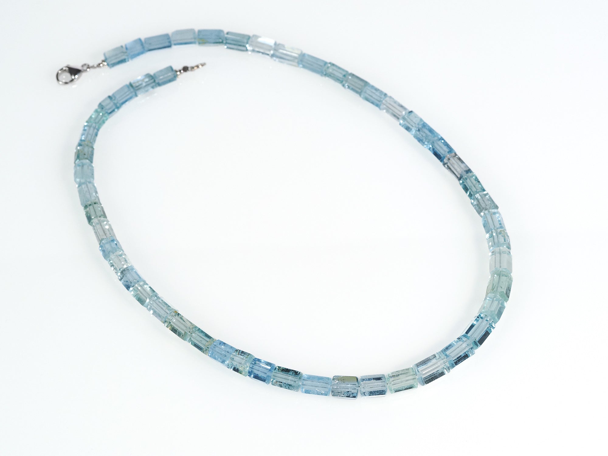 Aquamarin Kristall Kette blaue Edelstein Halskette Natur - elstardesign