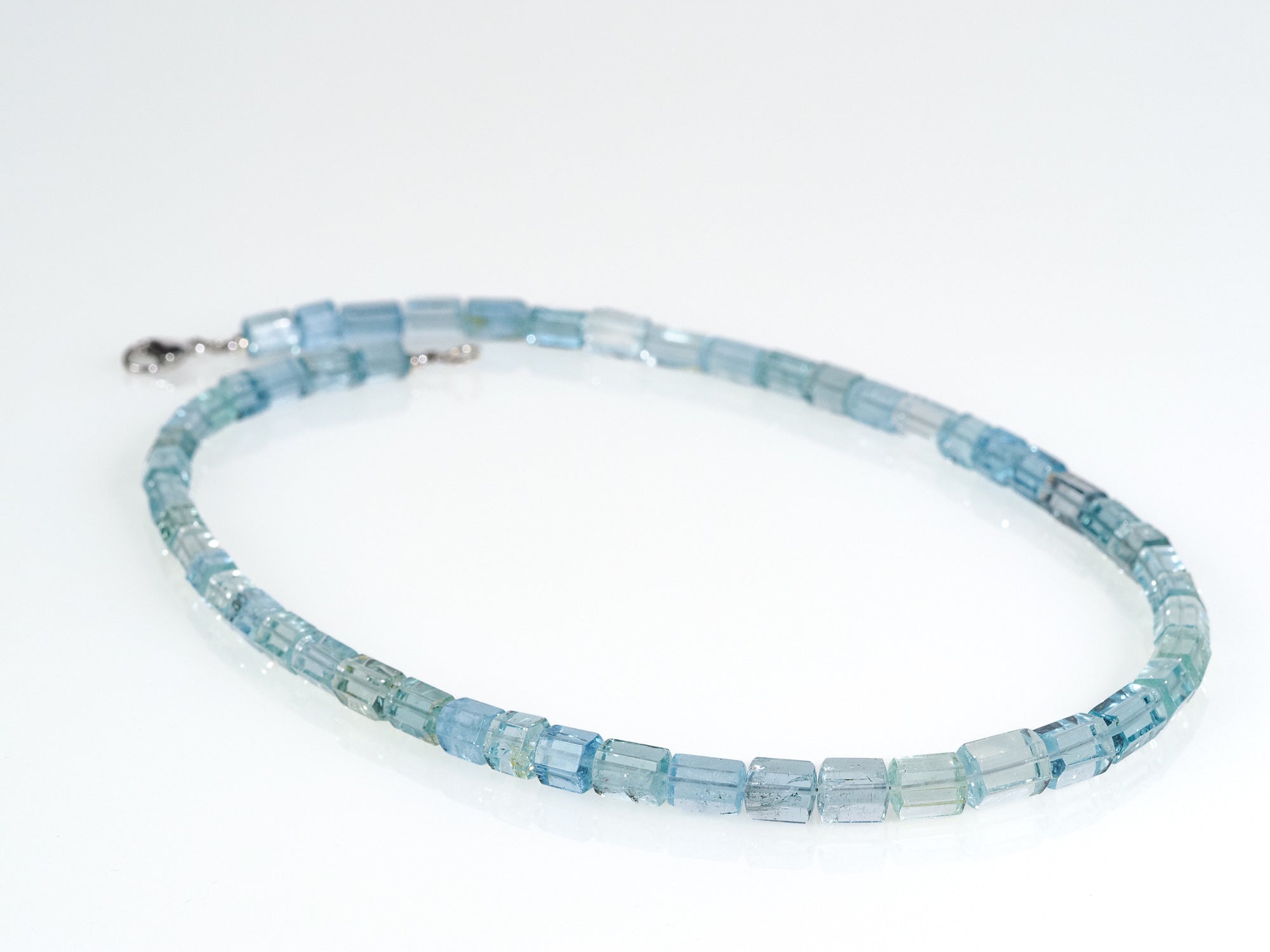 Aquamarin Kristall Kette blaue Edelstein Halskette Natur - elstardesign