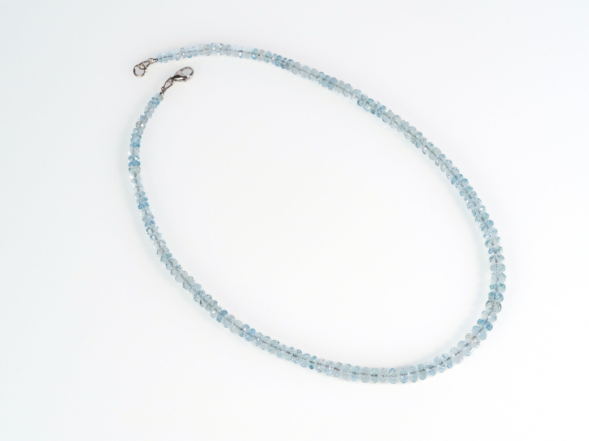 Aquamarin Kette Silber Aquamarin 925er Silber Verschluss