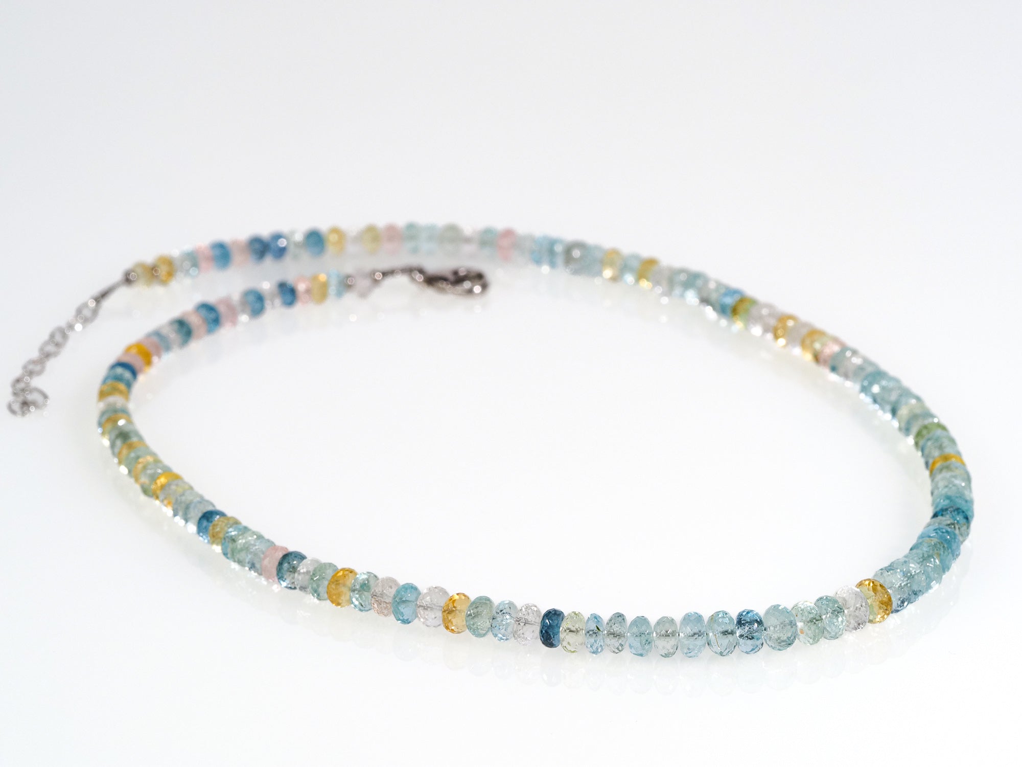 Aquamarin Kette 3 Farben Morganit Heliodor - elstardesign