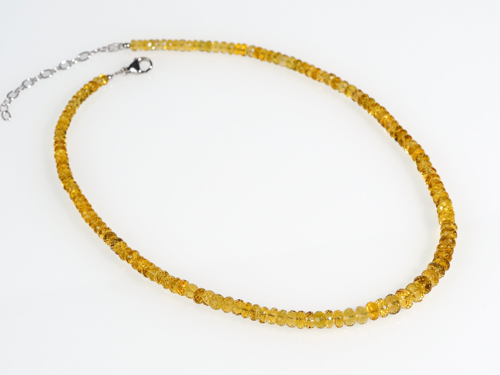 Heliodor Kette 100% Gold Beryll Edelsteinkette in bester Qualität - elstardesign