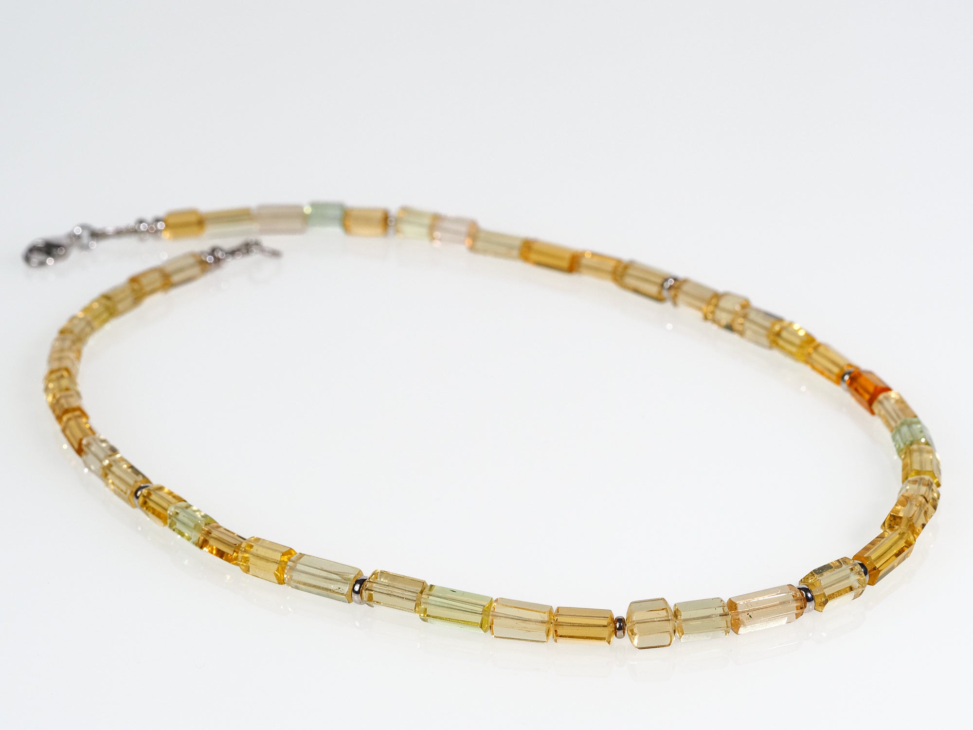 Heliodor necklace - natural gold beryl gemstone necklace