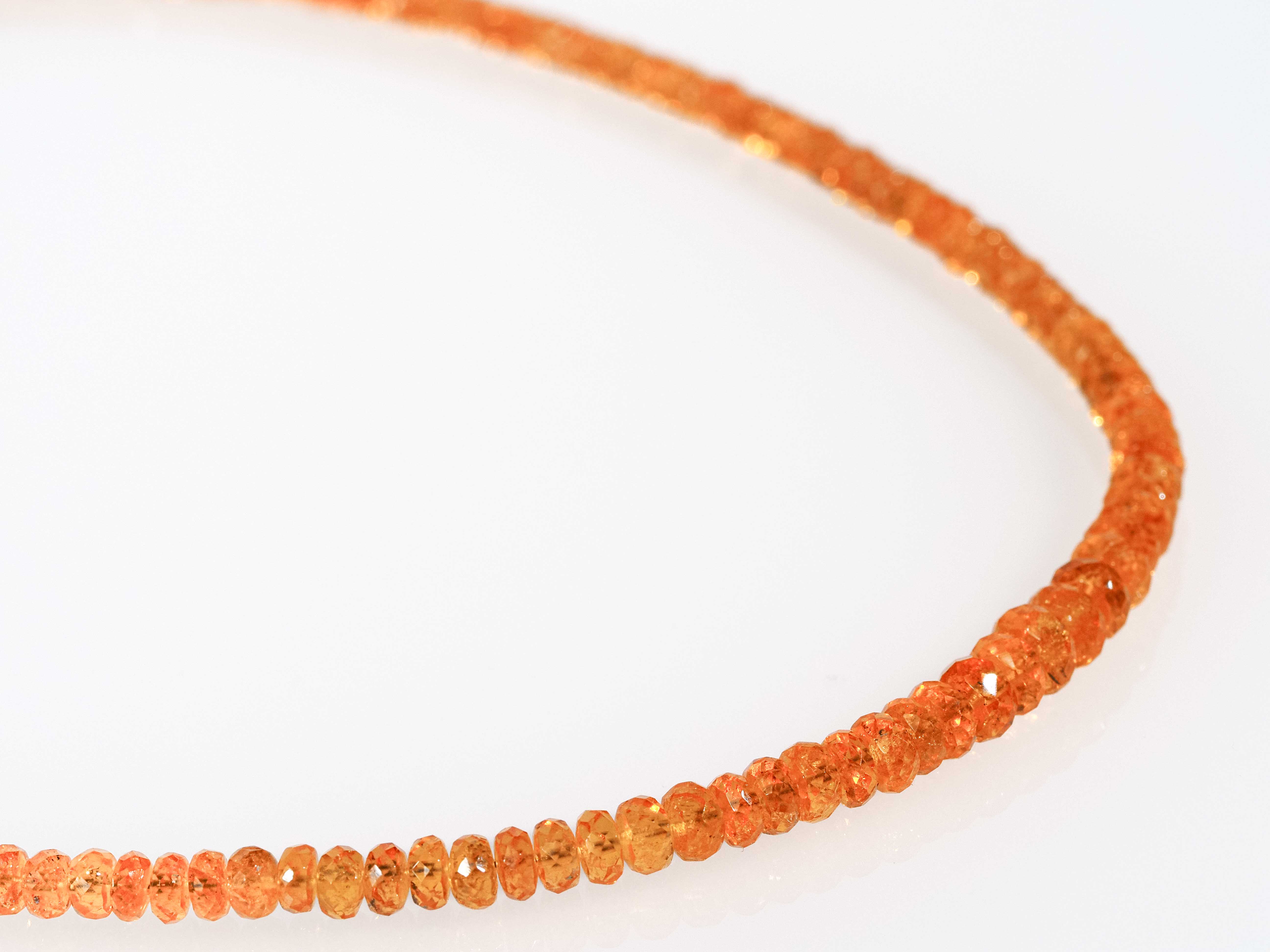 Mandarin Granat Kette lang orange Spessartin 55cm - elstardesign