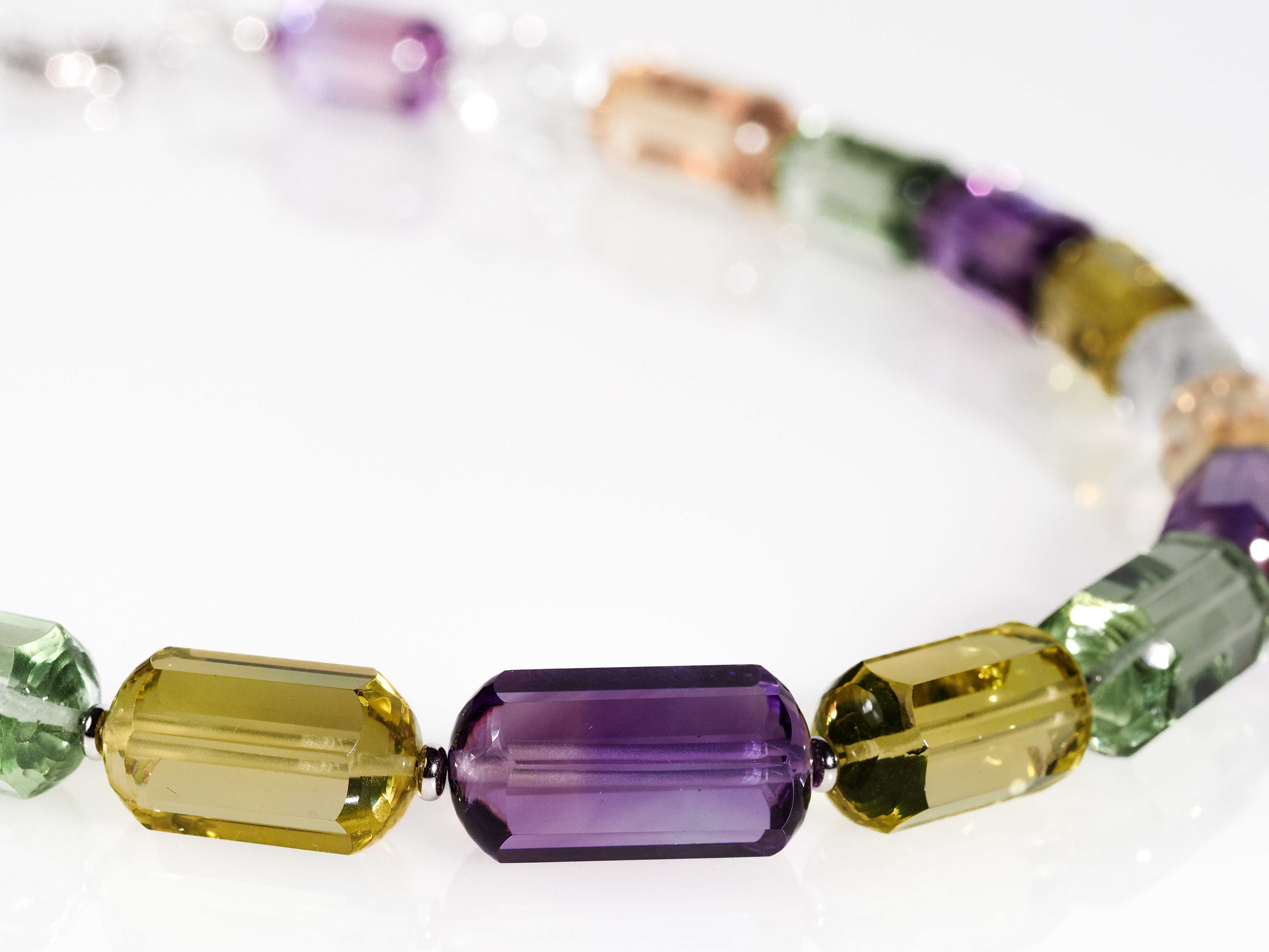 Colorful gemstone necklace - flawless necklace made from AAA natural stones