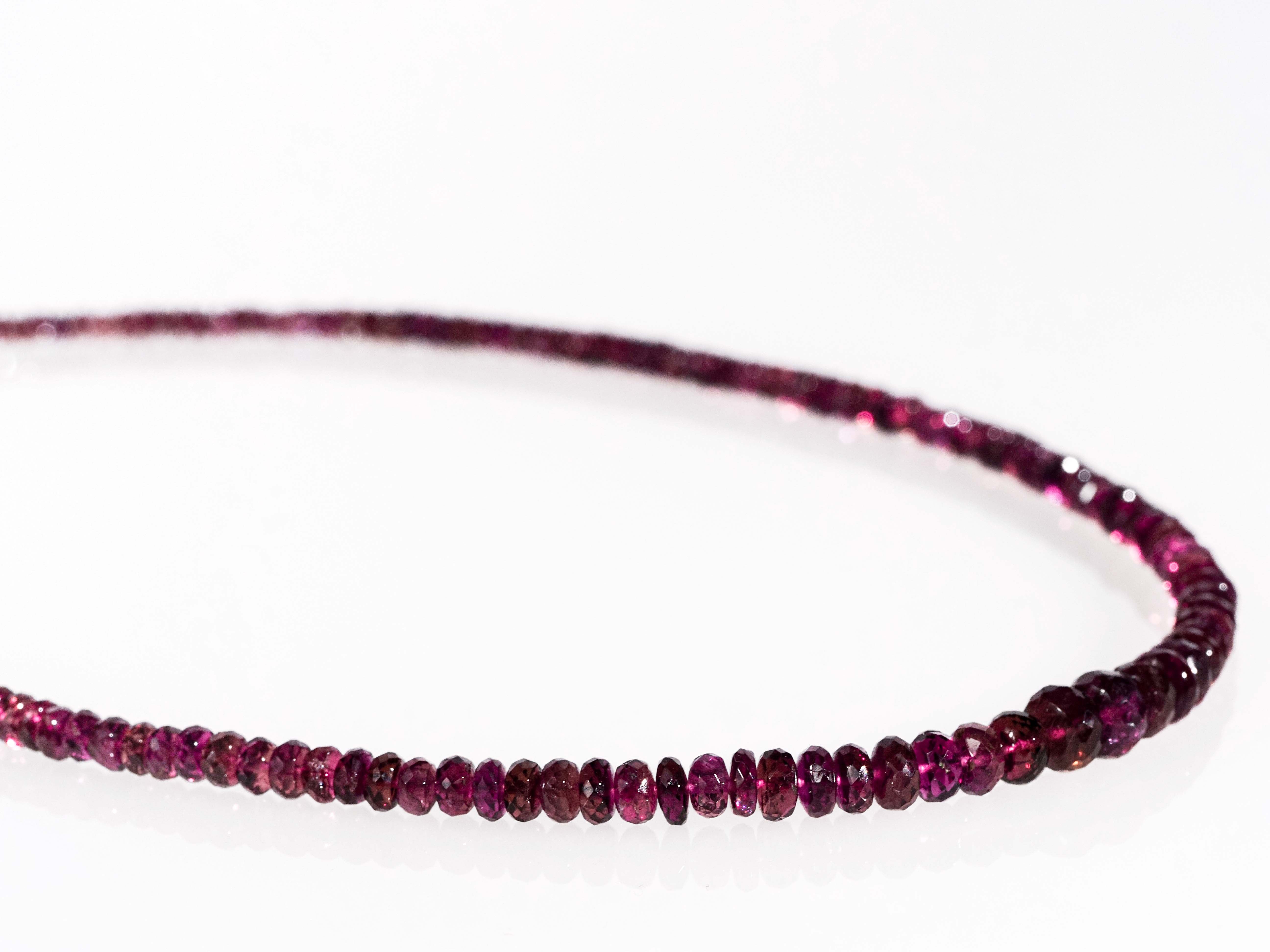 Pink Turmalin Kette Rubellit Turmalin Edelstein Collier rosarot facettiert - elstardesign