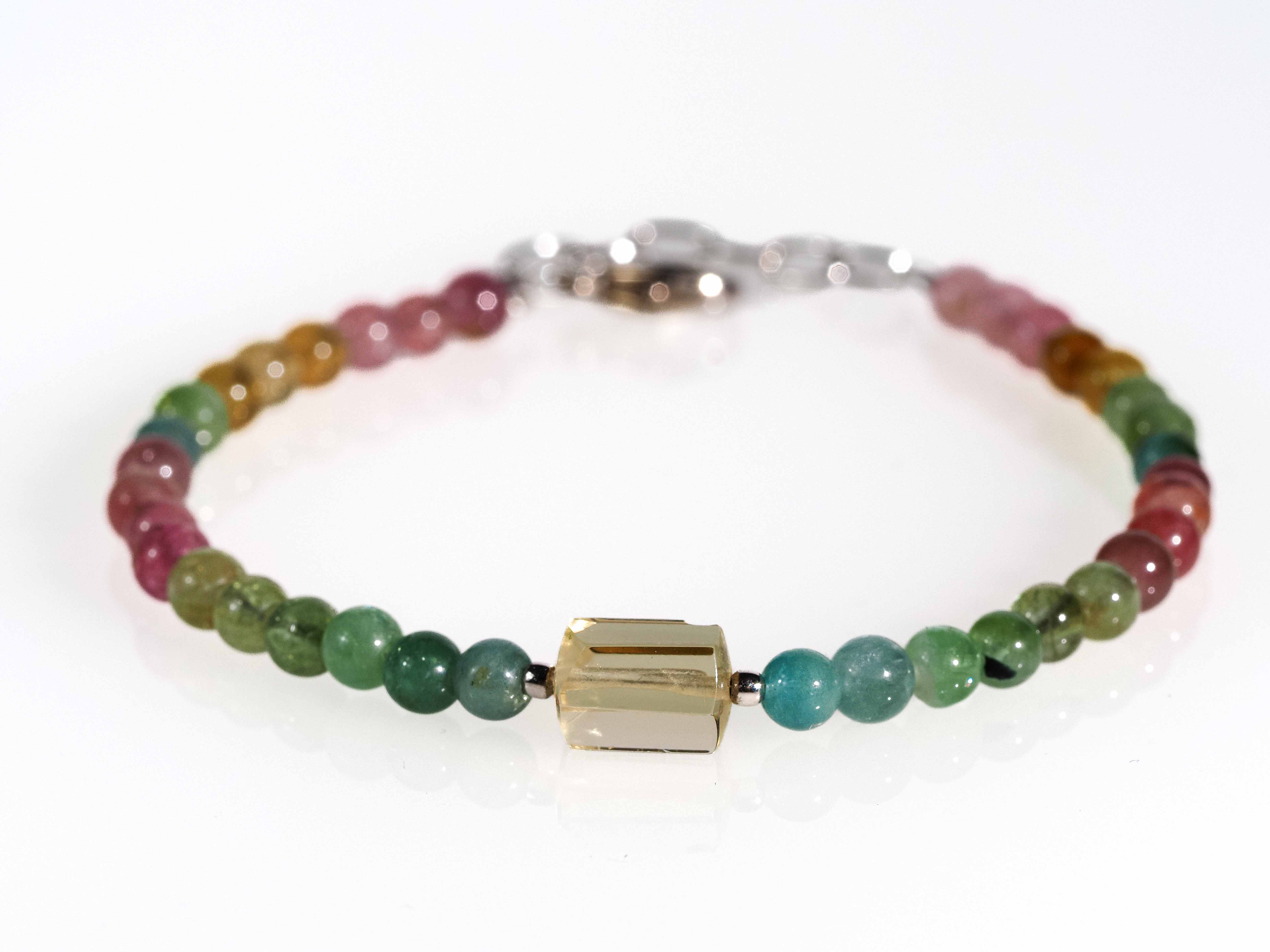 Turmalin Armband multicolor Heliodor 925er Silber - elstardesign