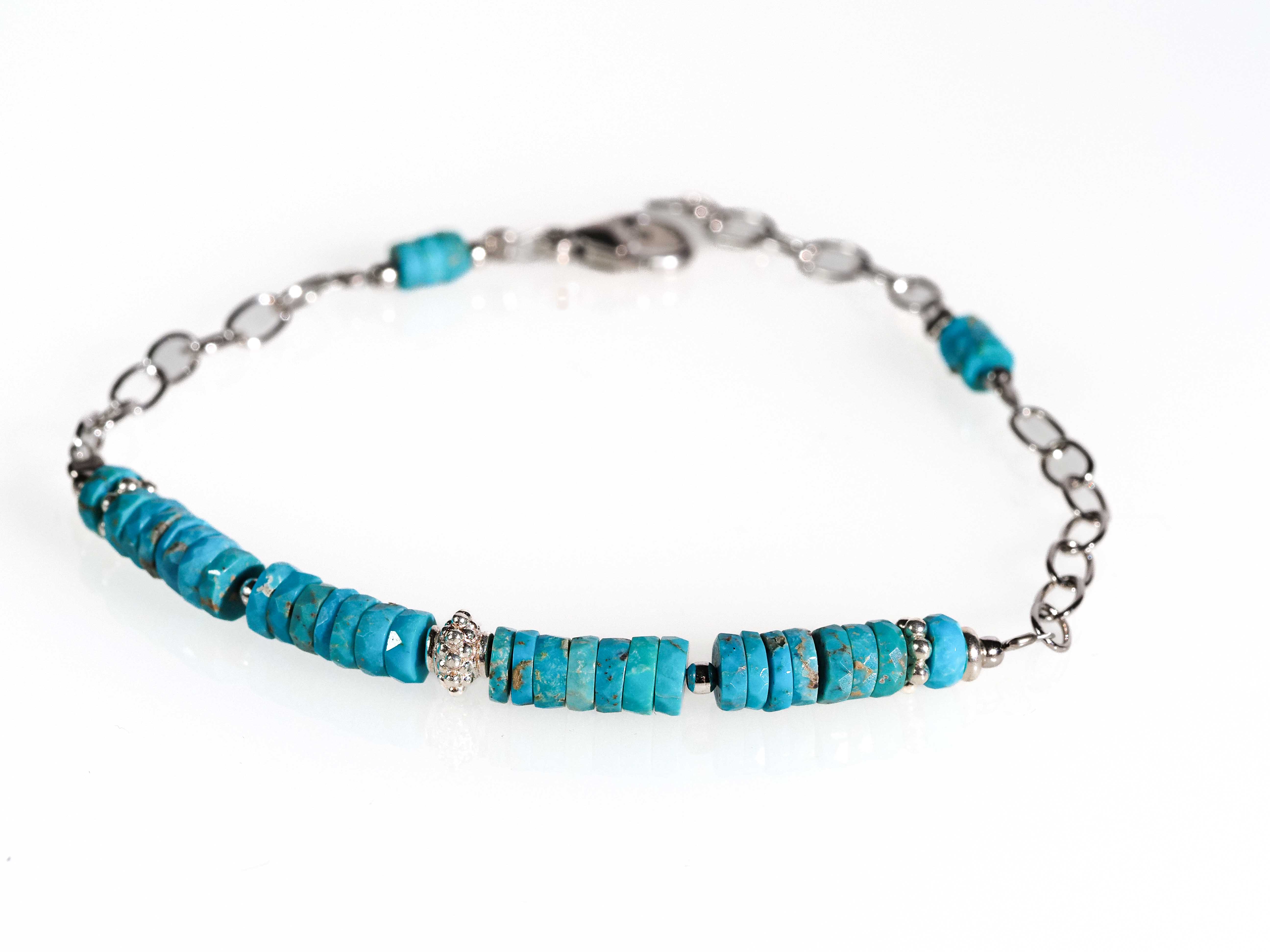 Türkis Armband Arizona – Naturstein mit 925 Silber - elstardesign