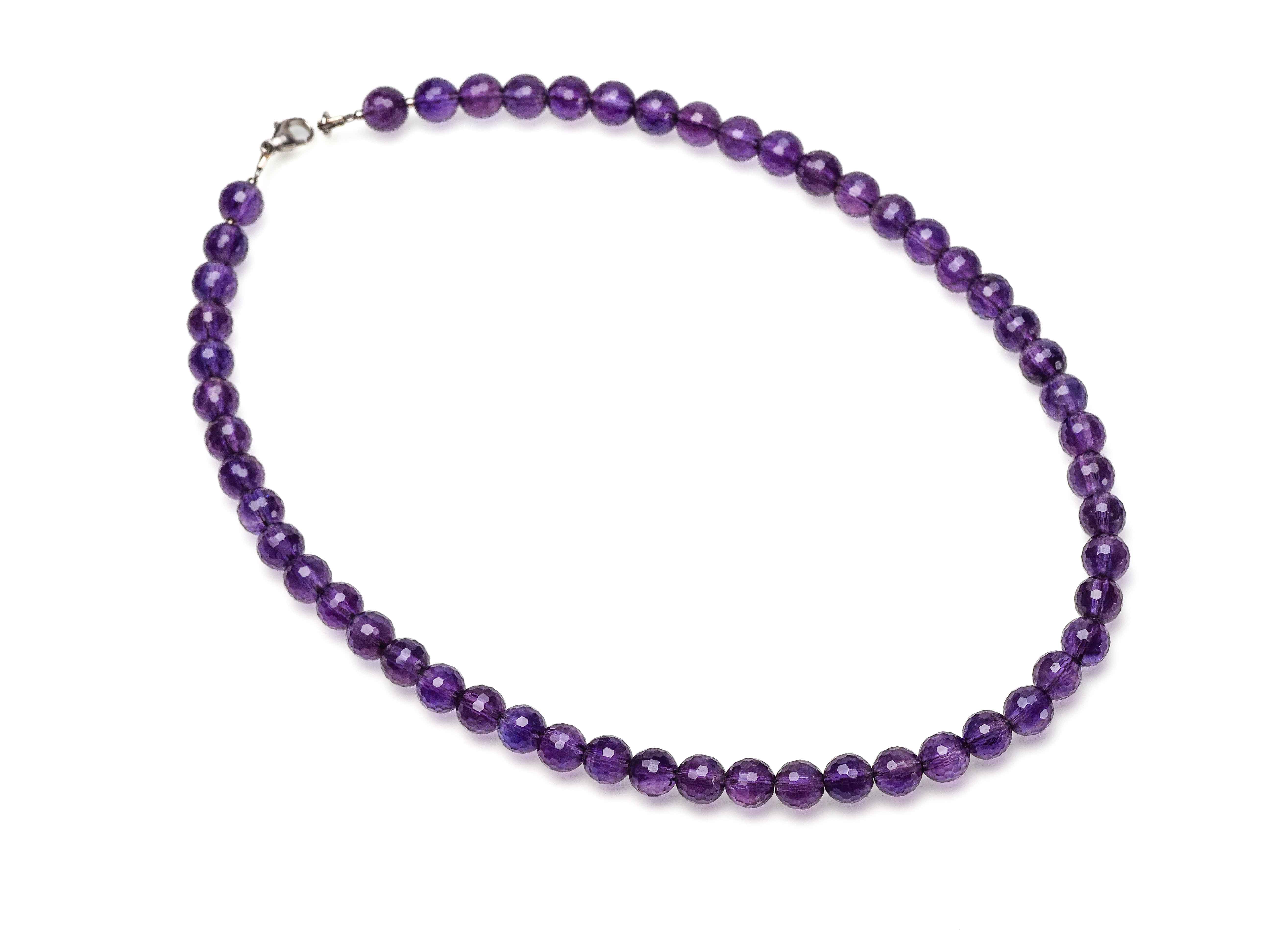 Amethyst Kette facettiert 925 Sterling Silber - elstardesign