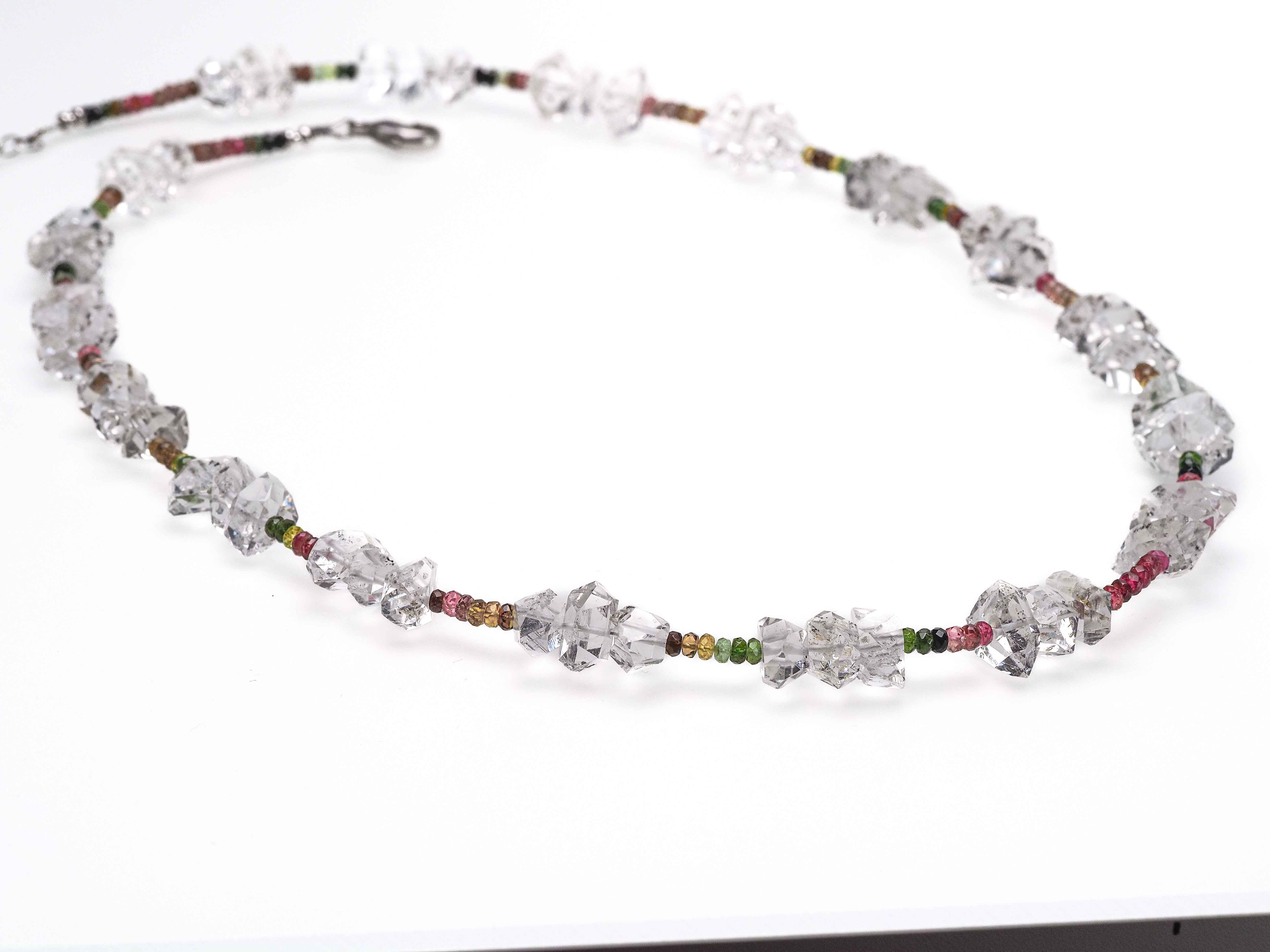 Herkimer diamond necklace natural gemstone necklace