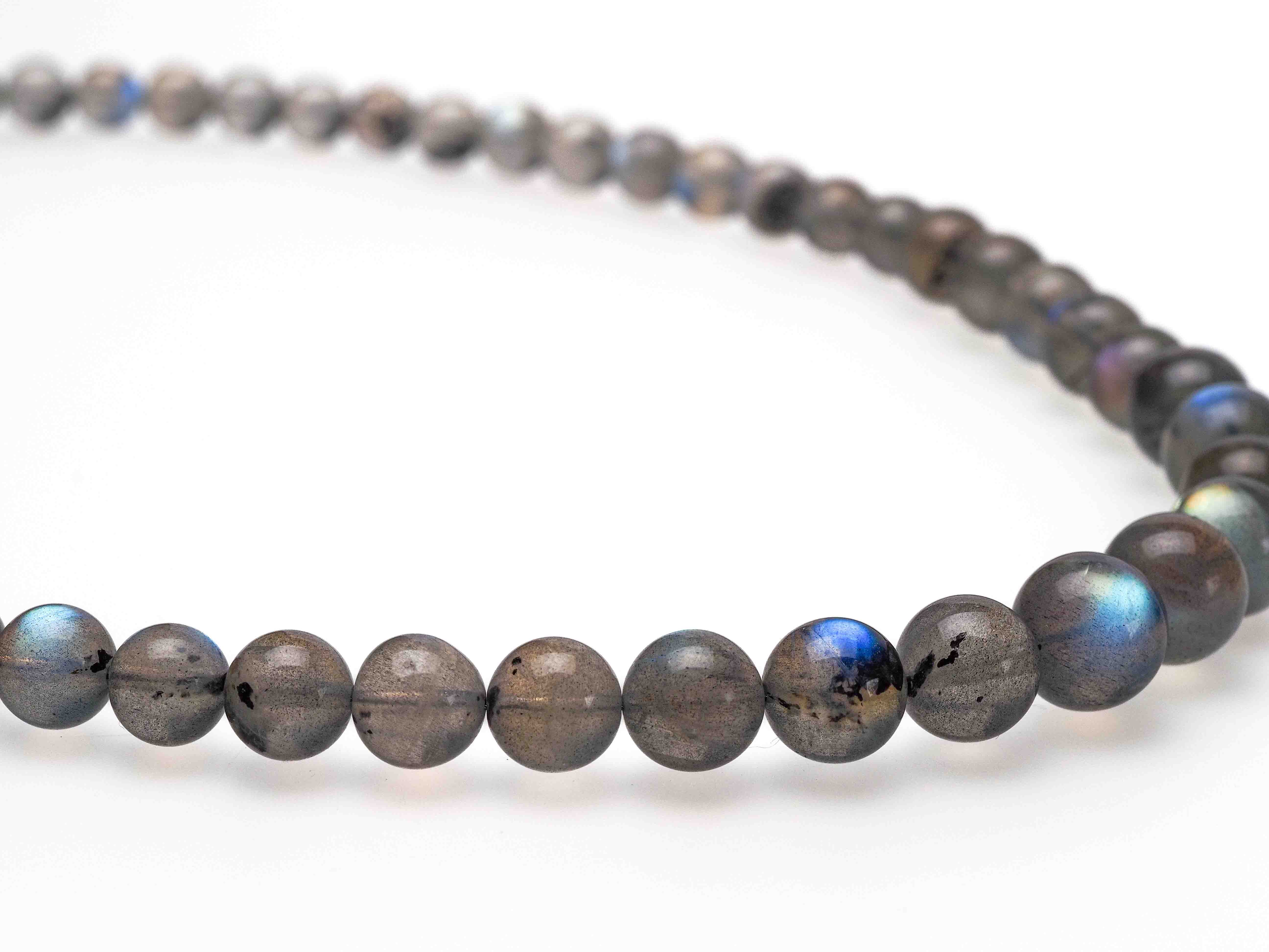 Labradorite necklace 48cm gemstone ball chain