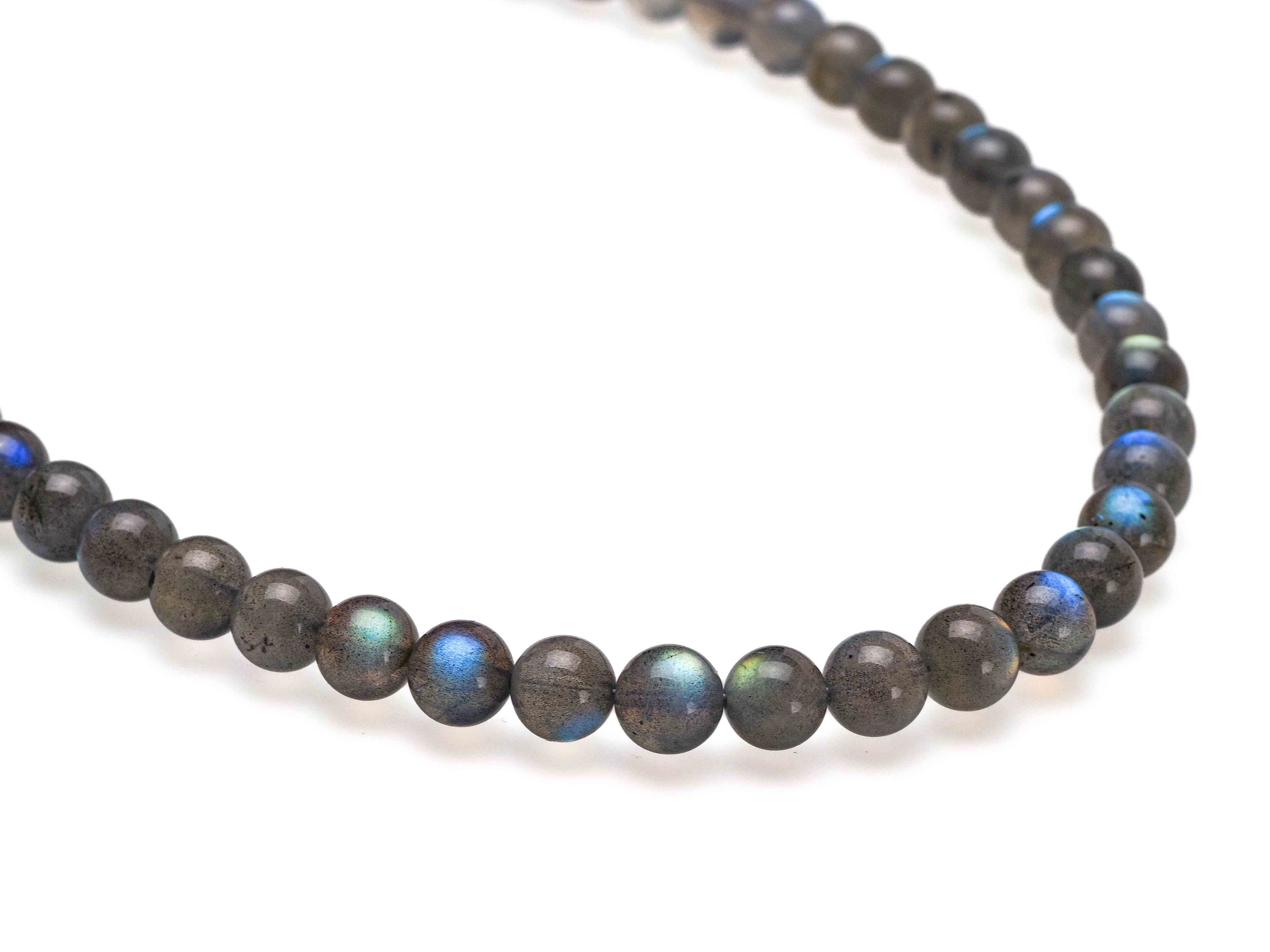 Labradorit Kette 925er Silber Verschluss edel schimmernd - elstardesign
