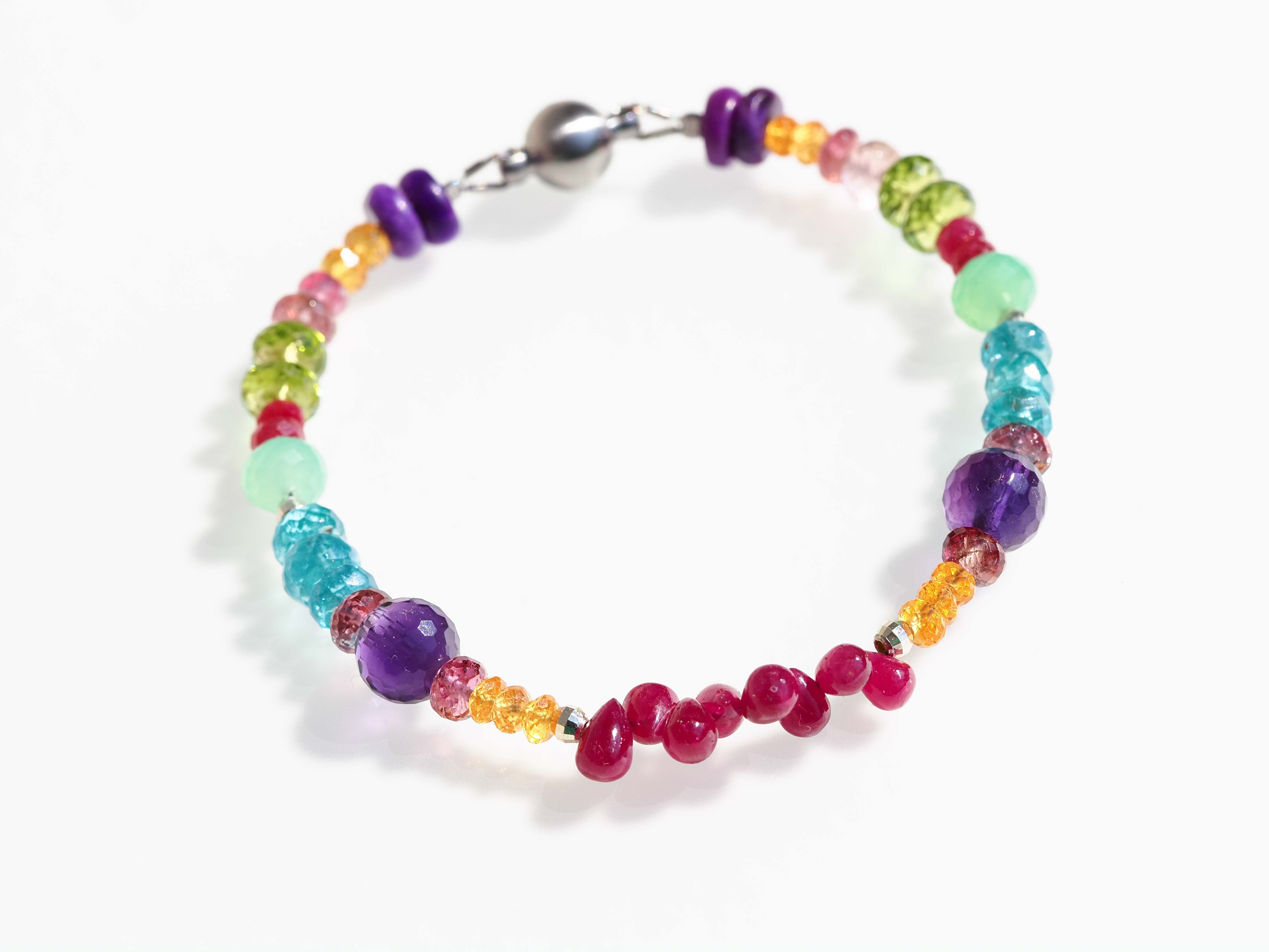 Farbintensives Edelstein Armband Magnetverschluss - elstardesign