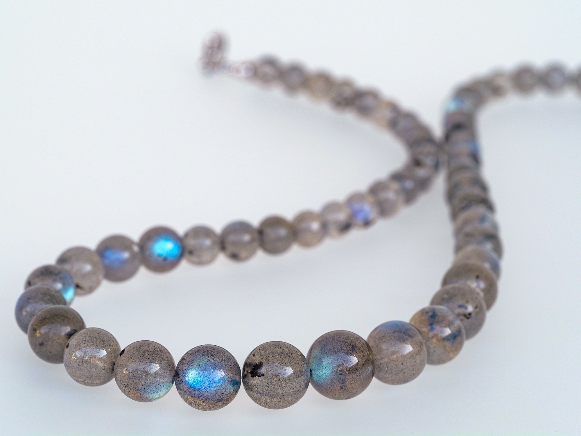 Labradorit Kette 48cm Edelstein Kugelkette