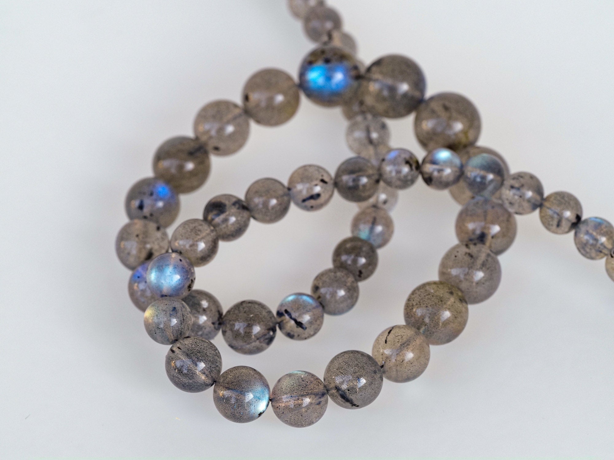 Labradorit Kette 48cm Edelstein Kugelkette