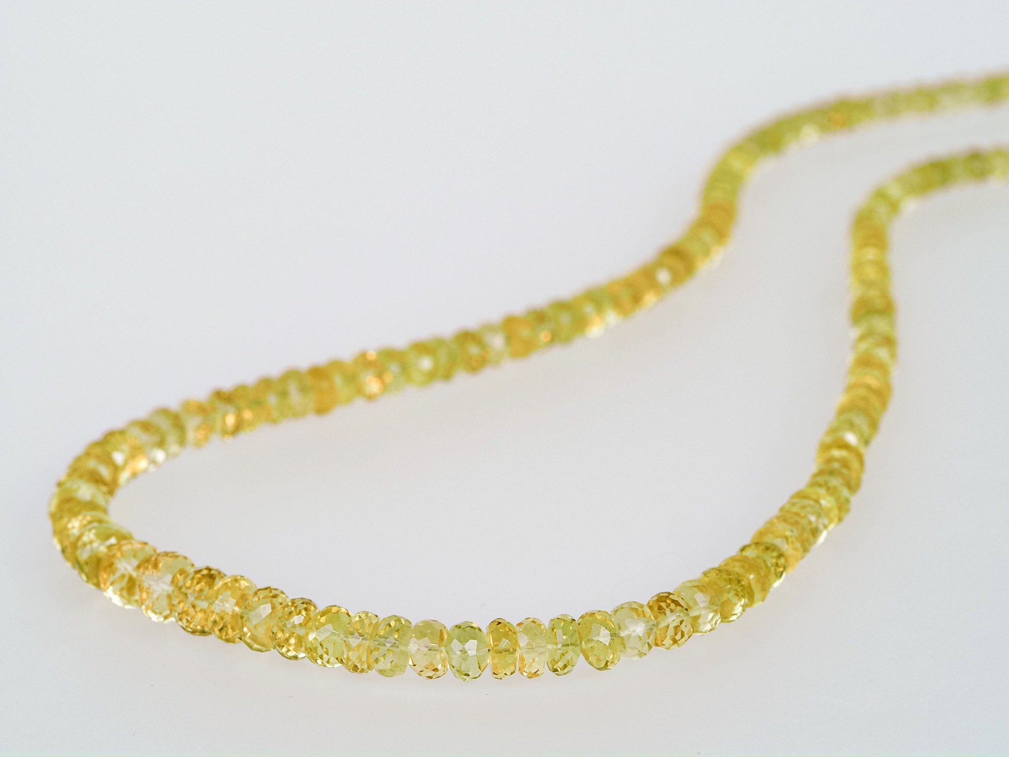 Heliodor Kette 100% natürliche gelbe Edelsteinkette