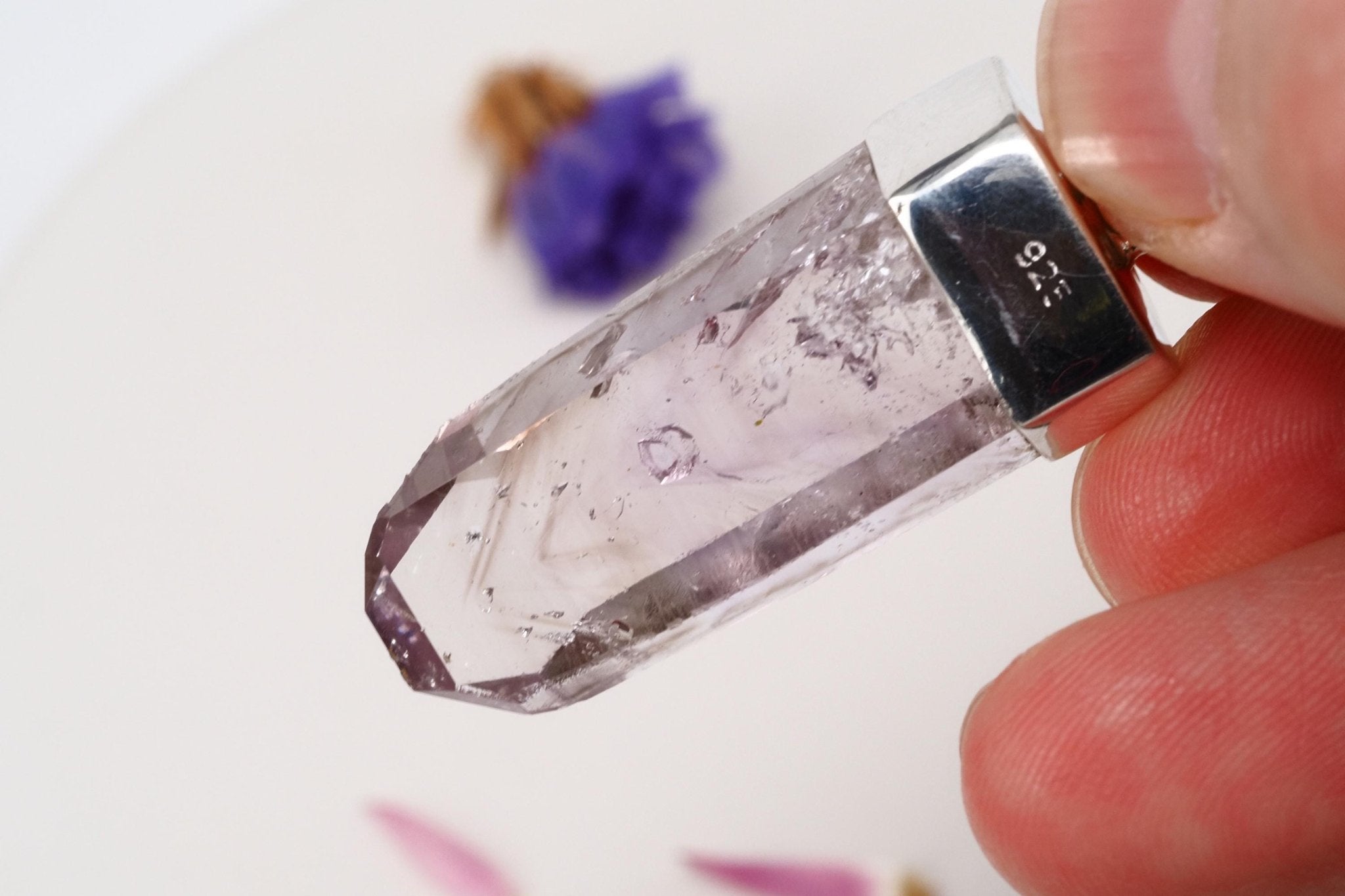 Amethyst Namibia Silber Anhänger Brandberg