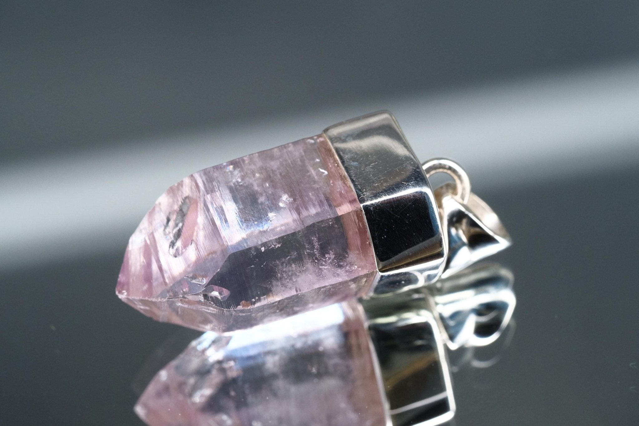 Amethyst Namibia Silber Anhänger Länge mit Öse 33mm