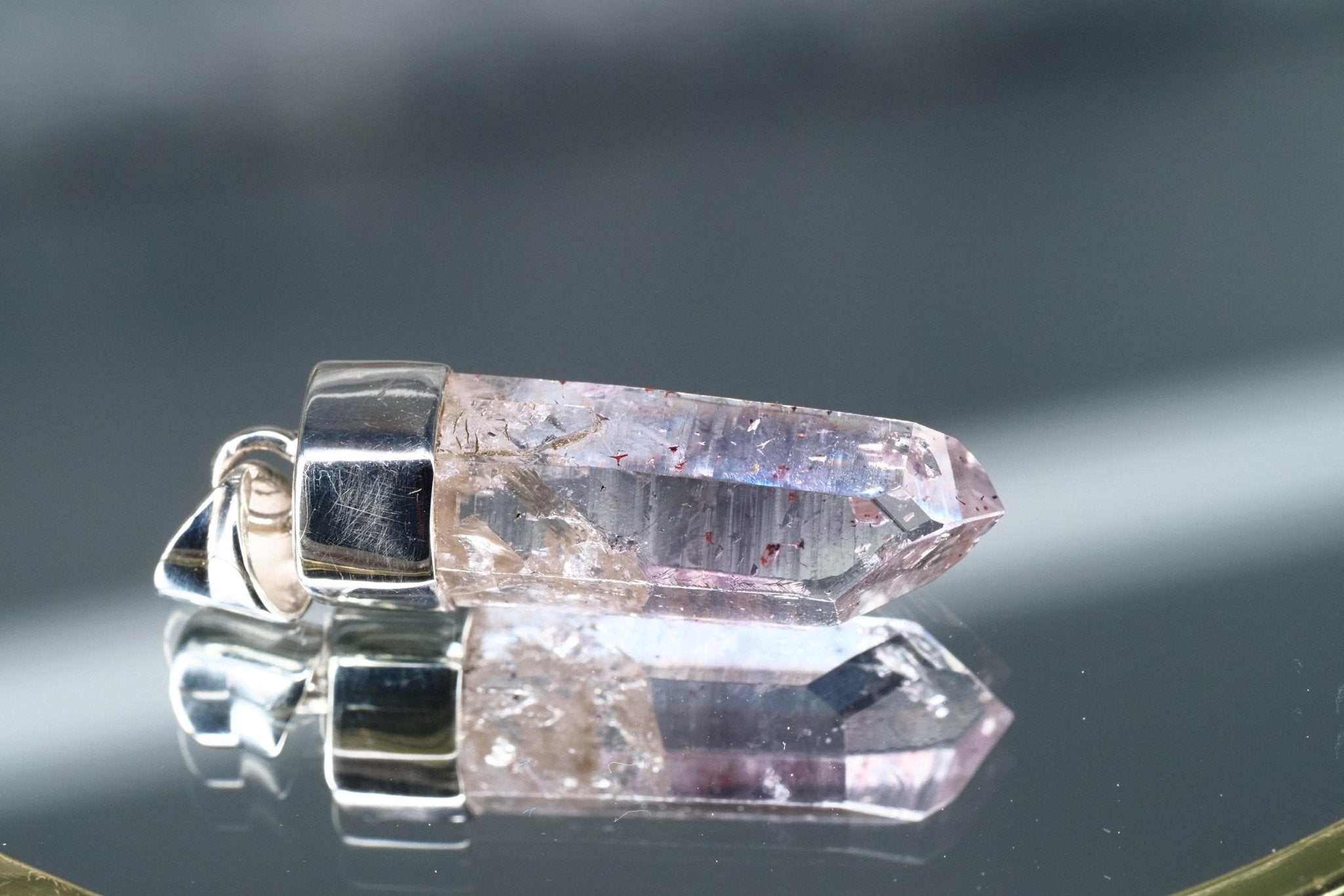 Amethyst Namibia Silber Anhänger Länge mit Öse 36mm