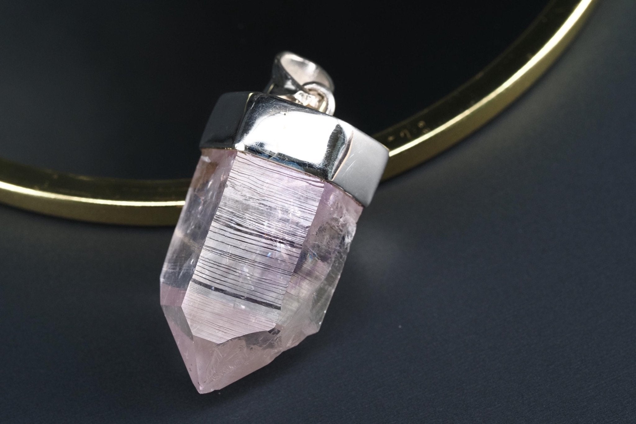 Amethyst Namibia Silber Anhänger Länge mit Öse 39,9mm