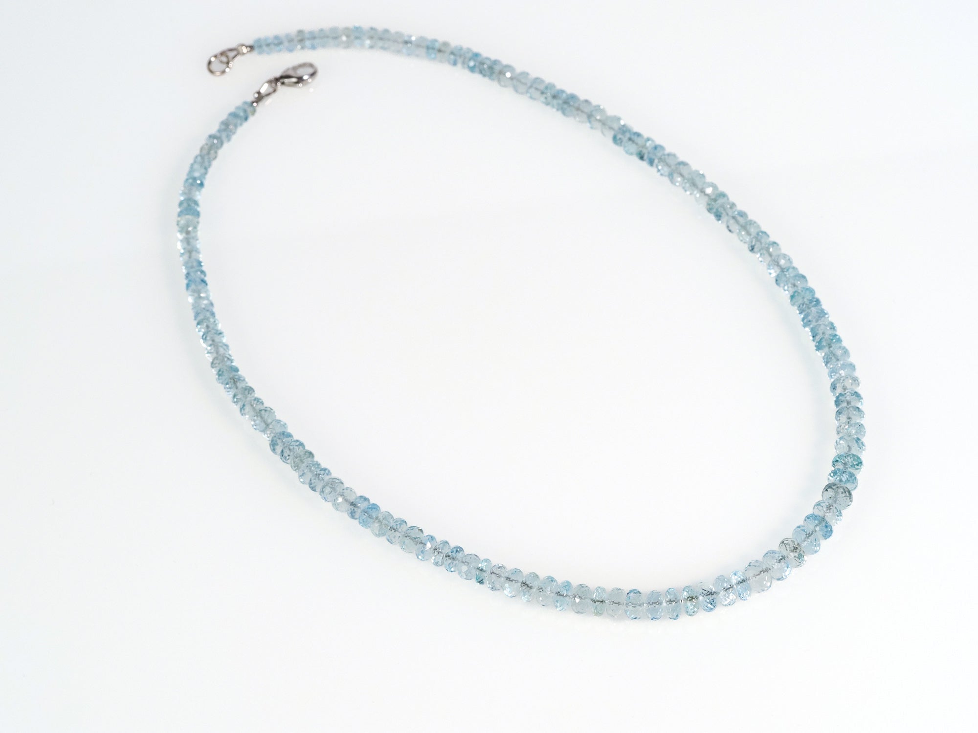 Aquamarin Kette Silber Aquamarin 925er Silber Verschluss