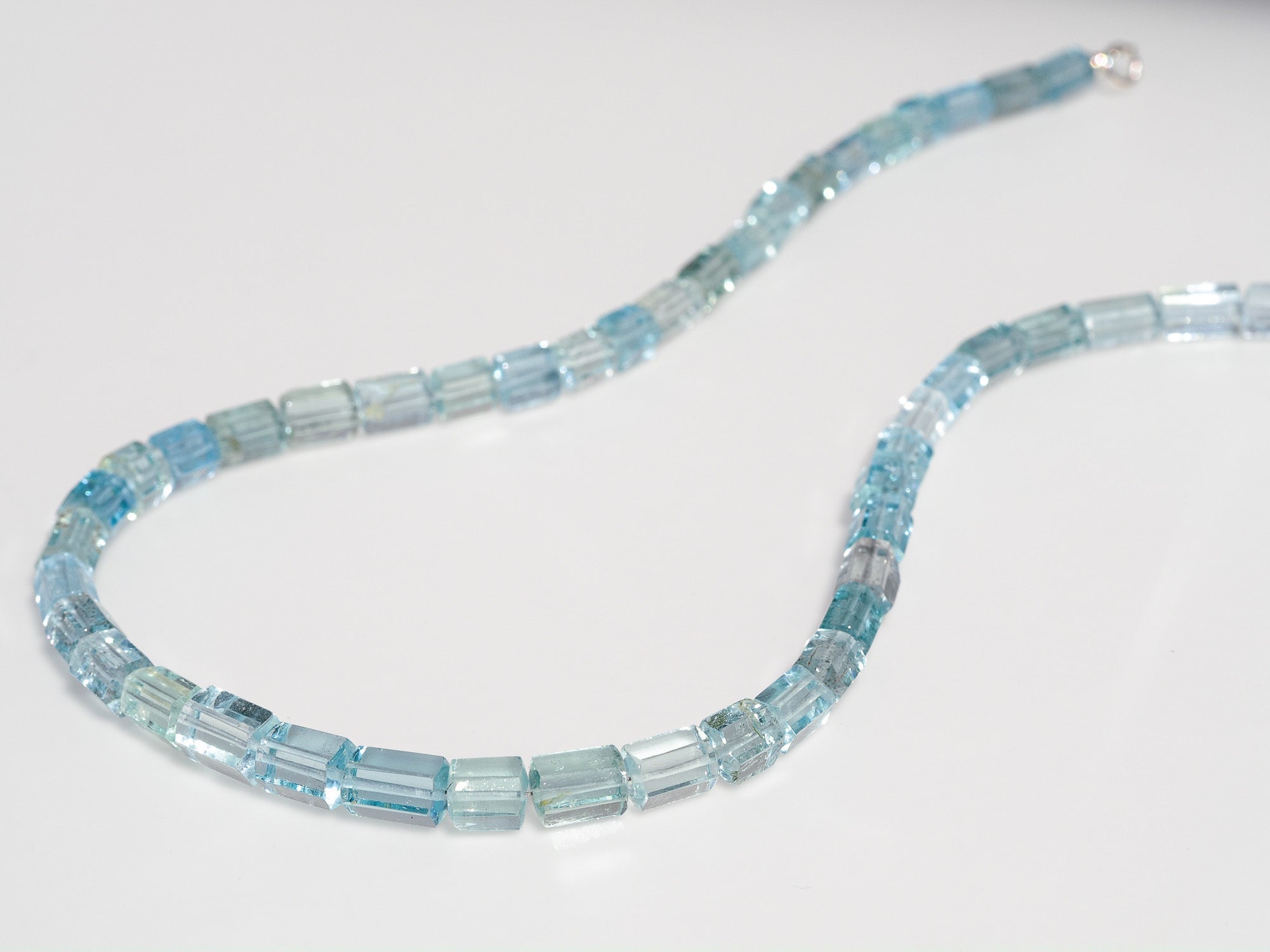 Aquamarin Kristall Kette blaue Edelstein Halskette Natur
