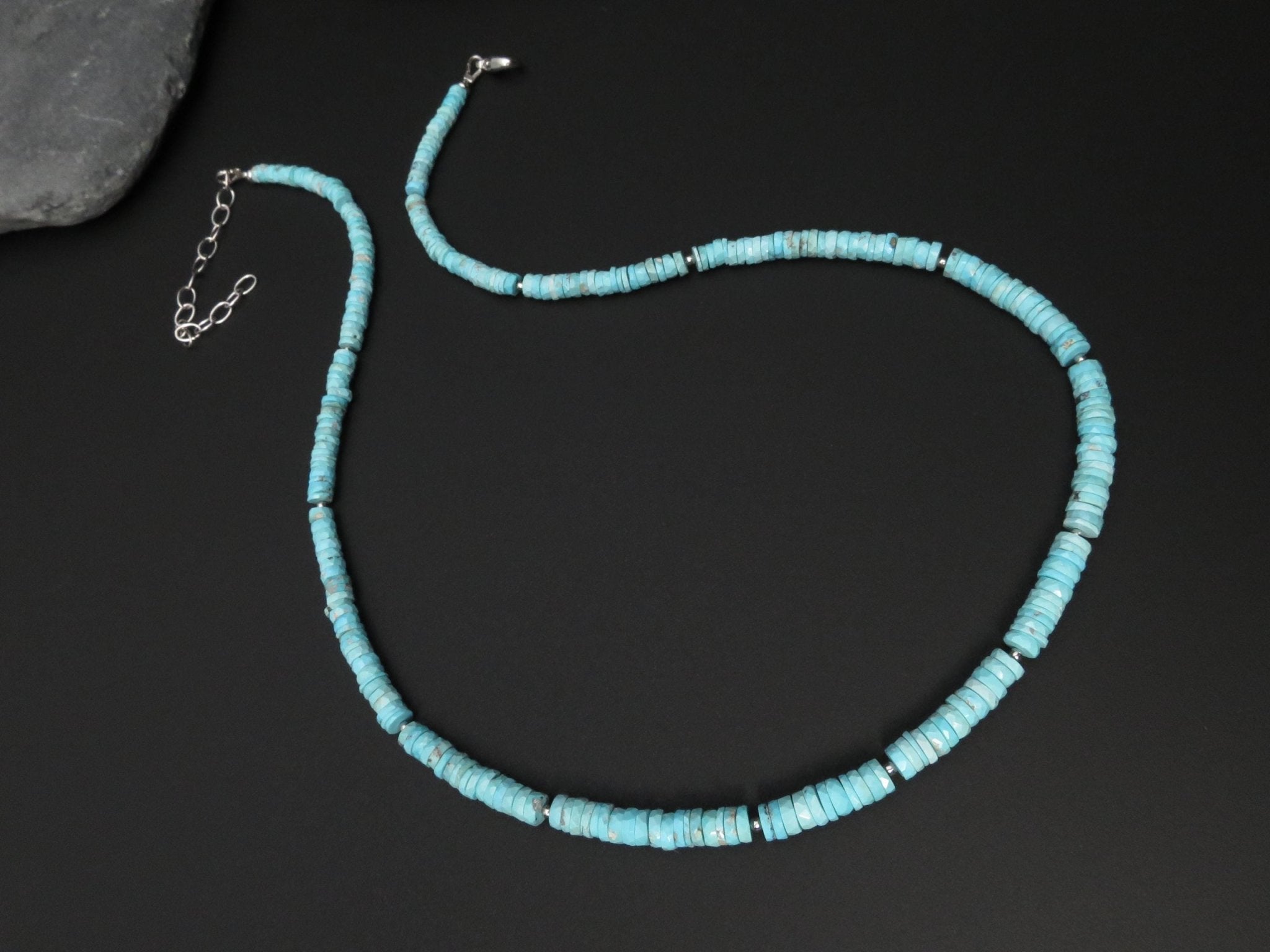 Arizona Türkis Kette Edelstein Halskette Boho Schmuck