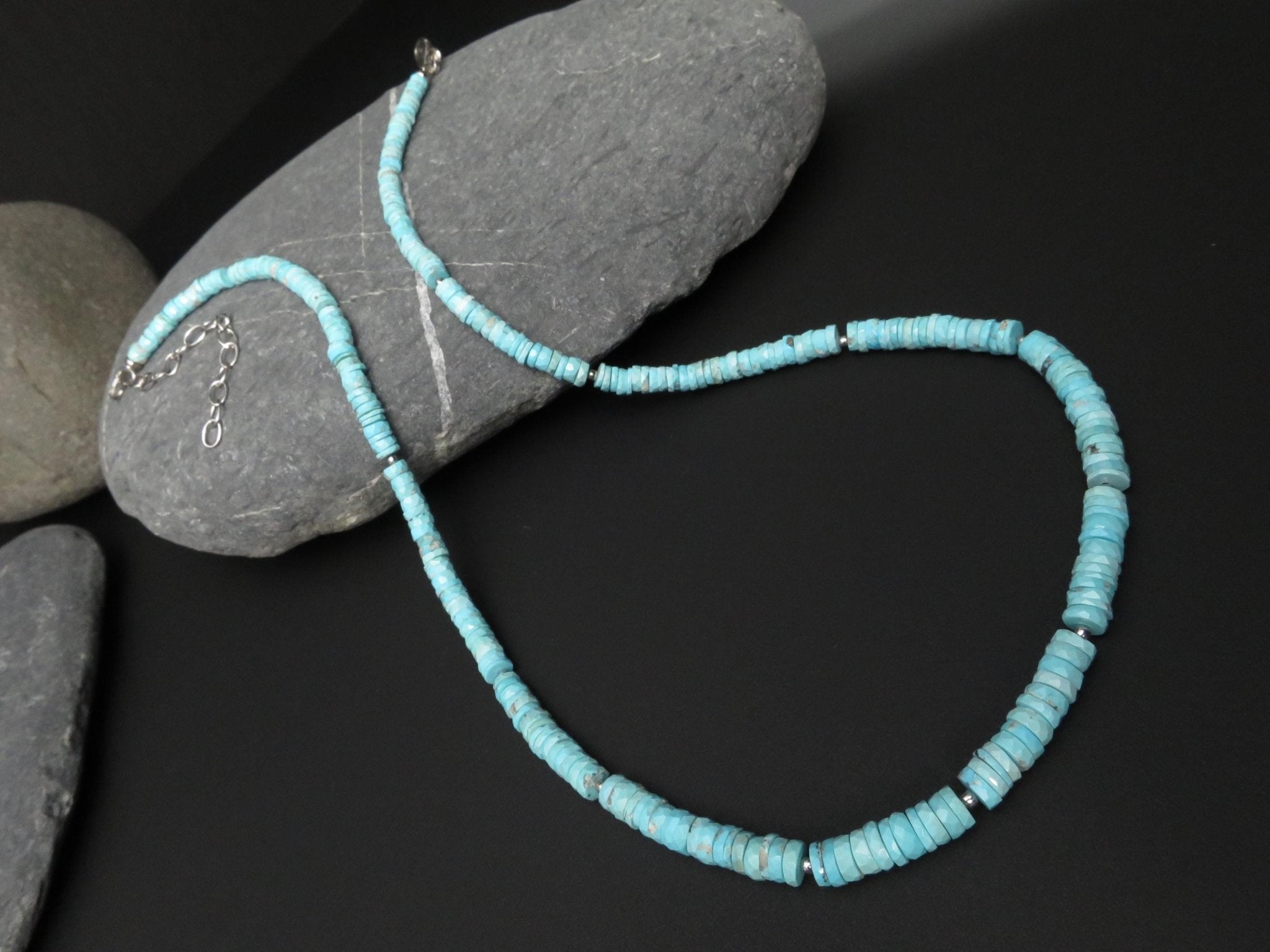 Arizona Türkis Kette Edelstein Halskette Boho Schmuck