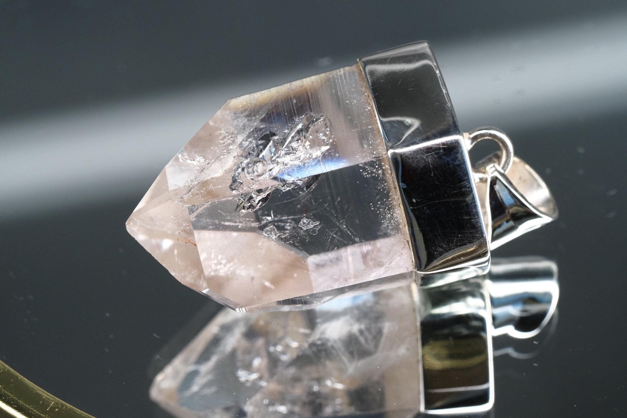 Bergkristall Anhänger Silber Österreich 38mm Länge