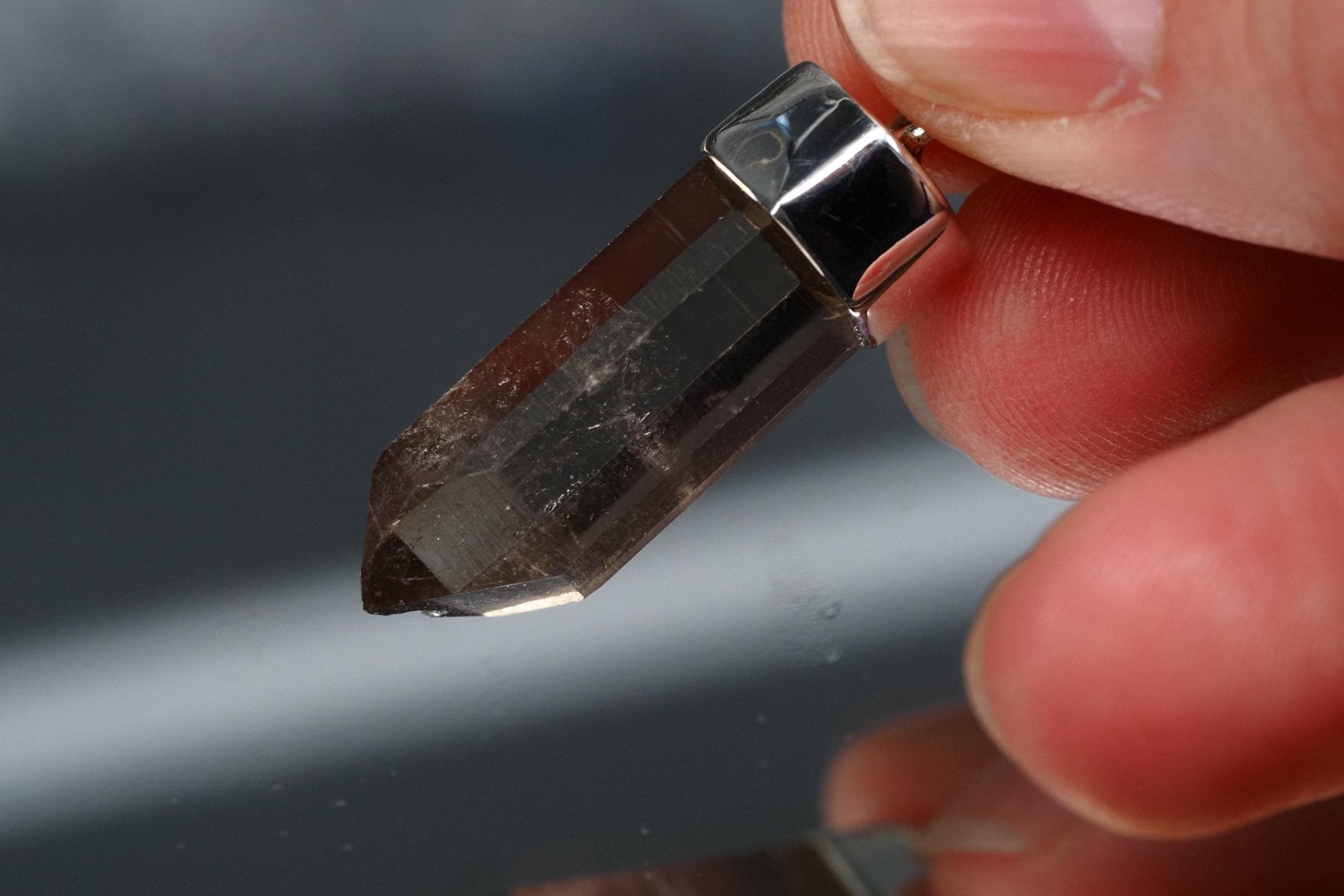 Bergkristall Anhänger Silber Österreich Länge 36mm