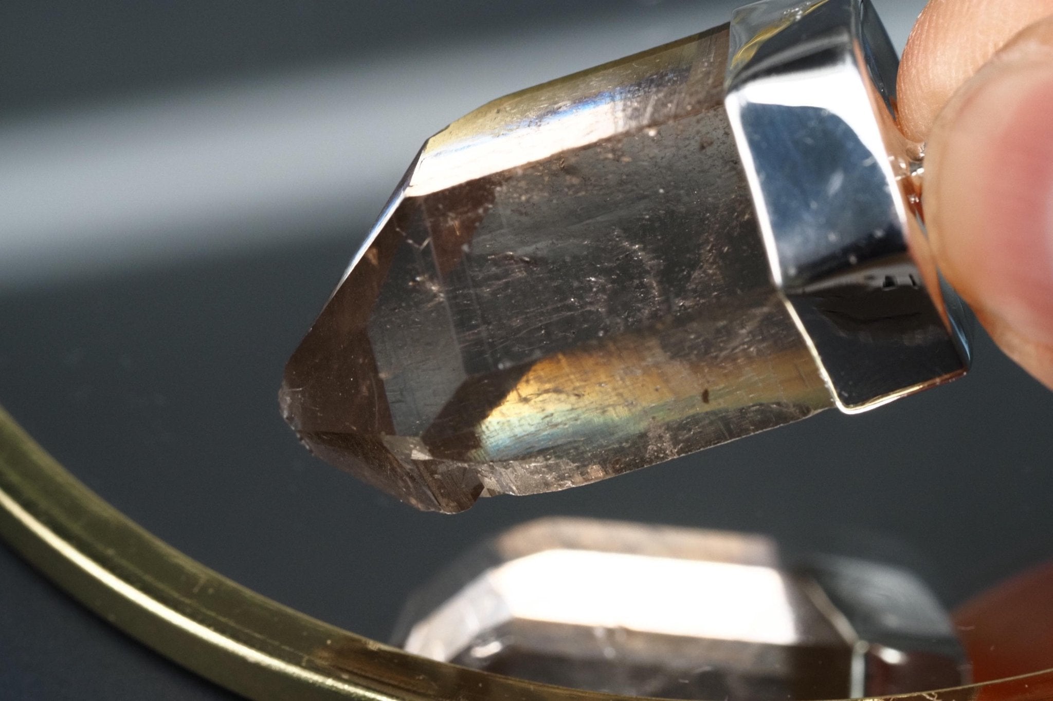 Bergkristall Anhänger Silber Österreich Länge 40mm