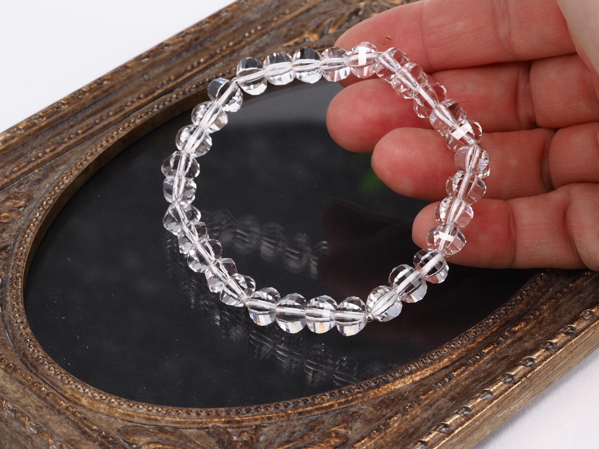 Bergkristall Armband Edelstein in natürlicher Qualität