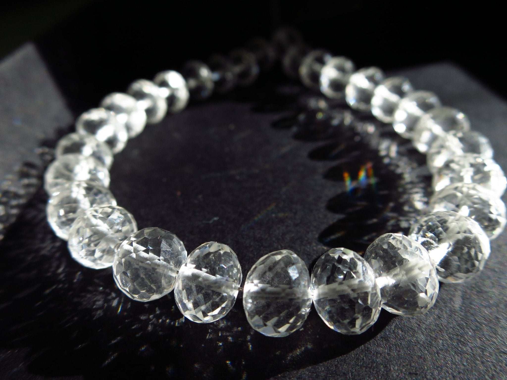 Bergkristall Armband natürliche Edelsteine facettiert