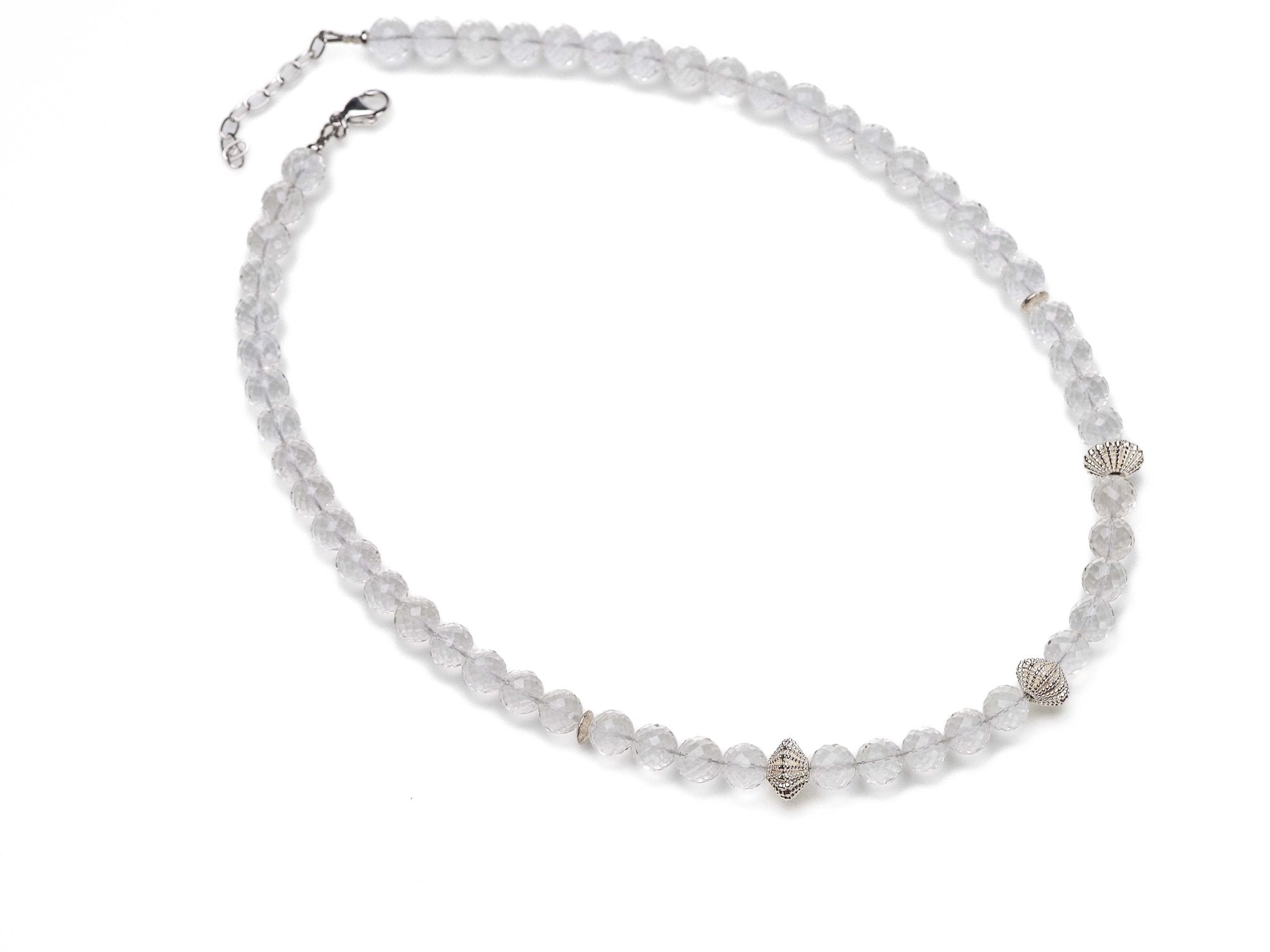 Bergkristall Silber Collier Kristall Edelsteinkette