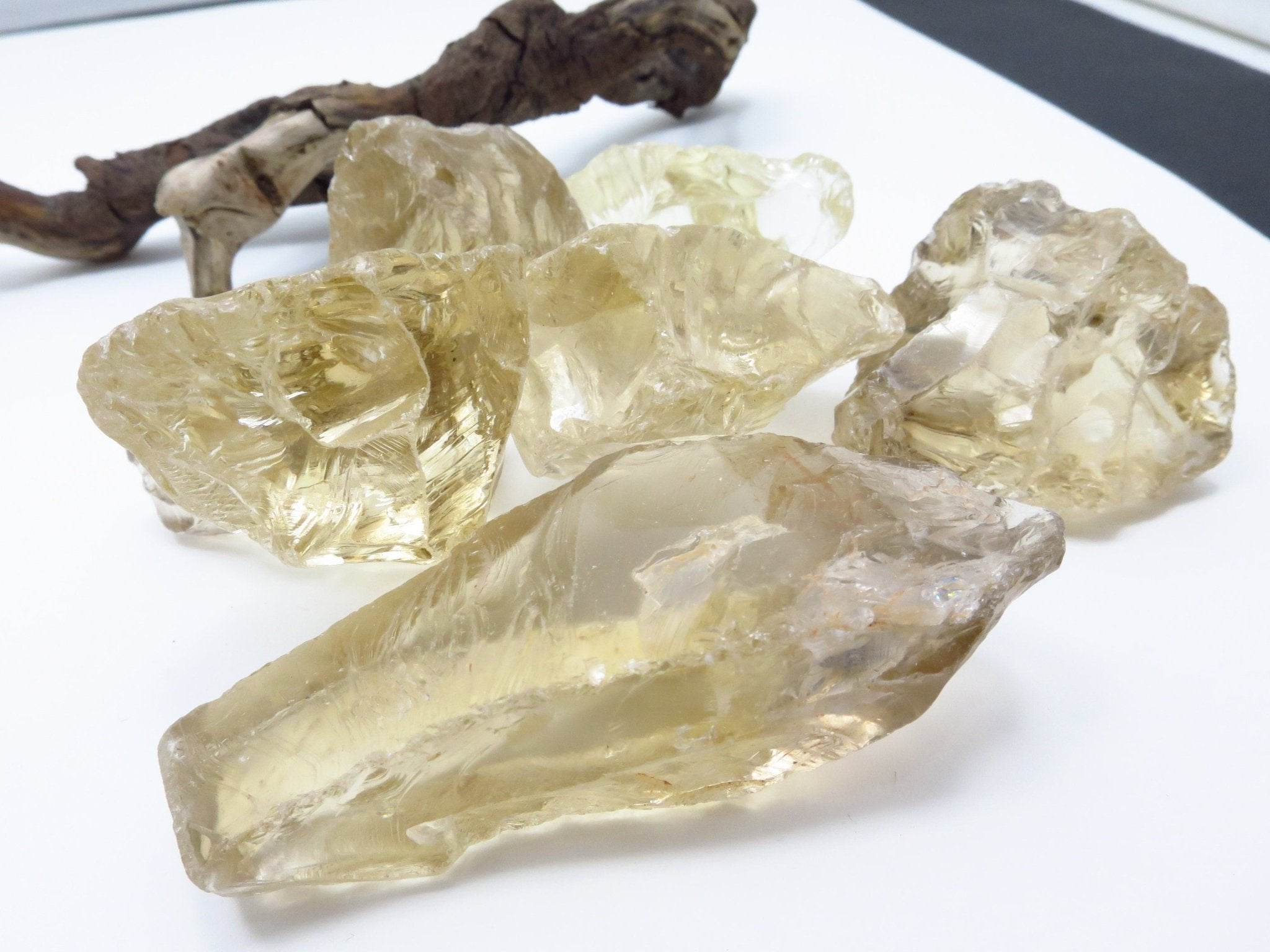 Citrin Anhänger Natur Edelstein gefasst in 925 Silber 29mm