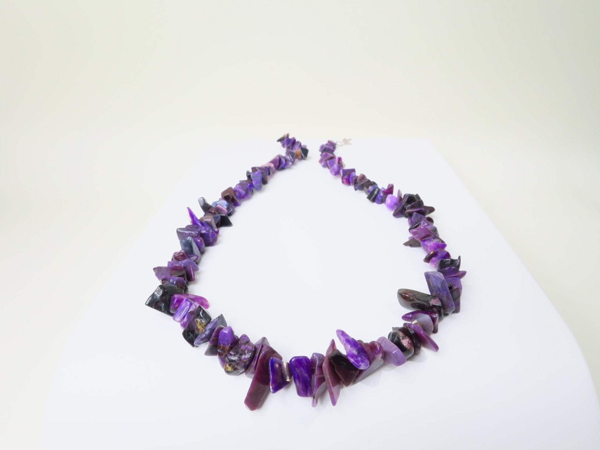 Echte Sugilith Kette Splitter unbehandelt Sterling Silber