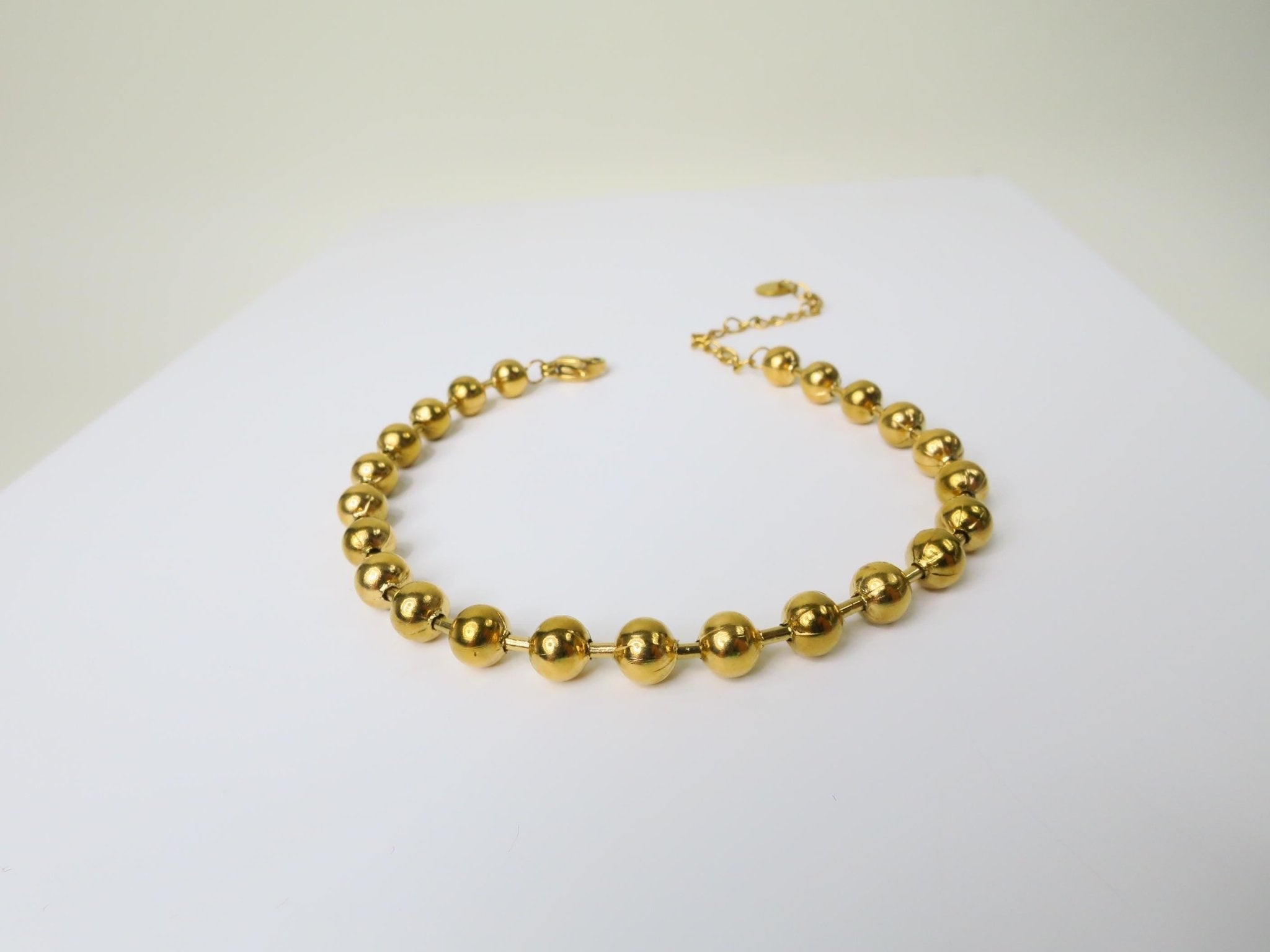 Edelstahl Kugel Armband 18 Karat PVD Gold beschichteten Edelstahl