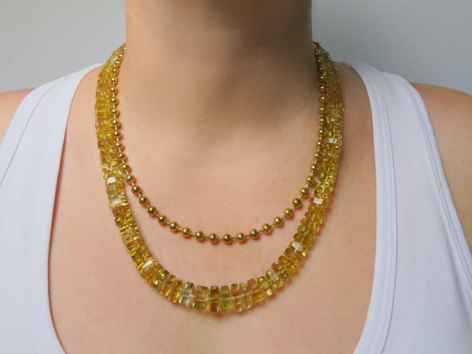 Edelstahl Kugel Kette 18 Karat PVD Gold beschichteten Edelstahl