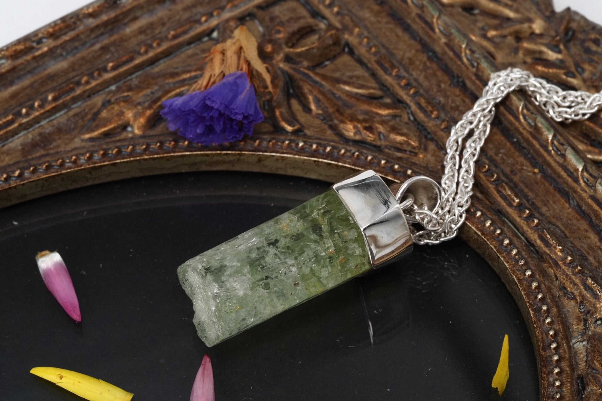 Heliodor Anhänger Silber Brasilien 37mm Länge mit Öse