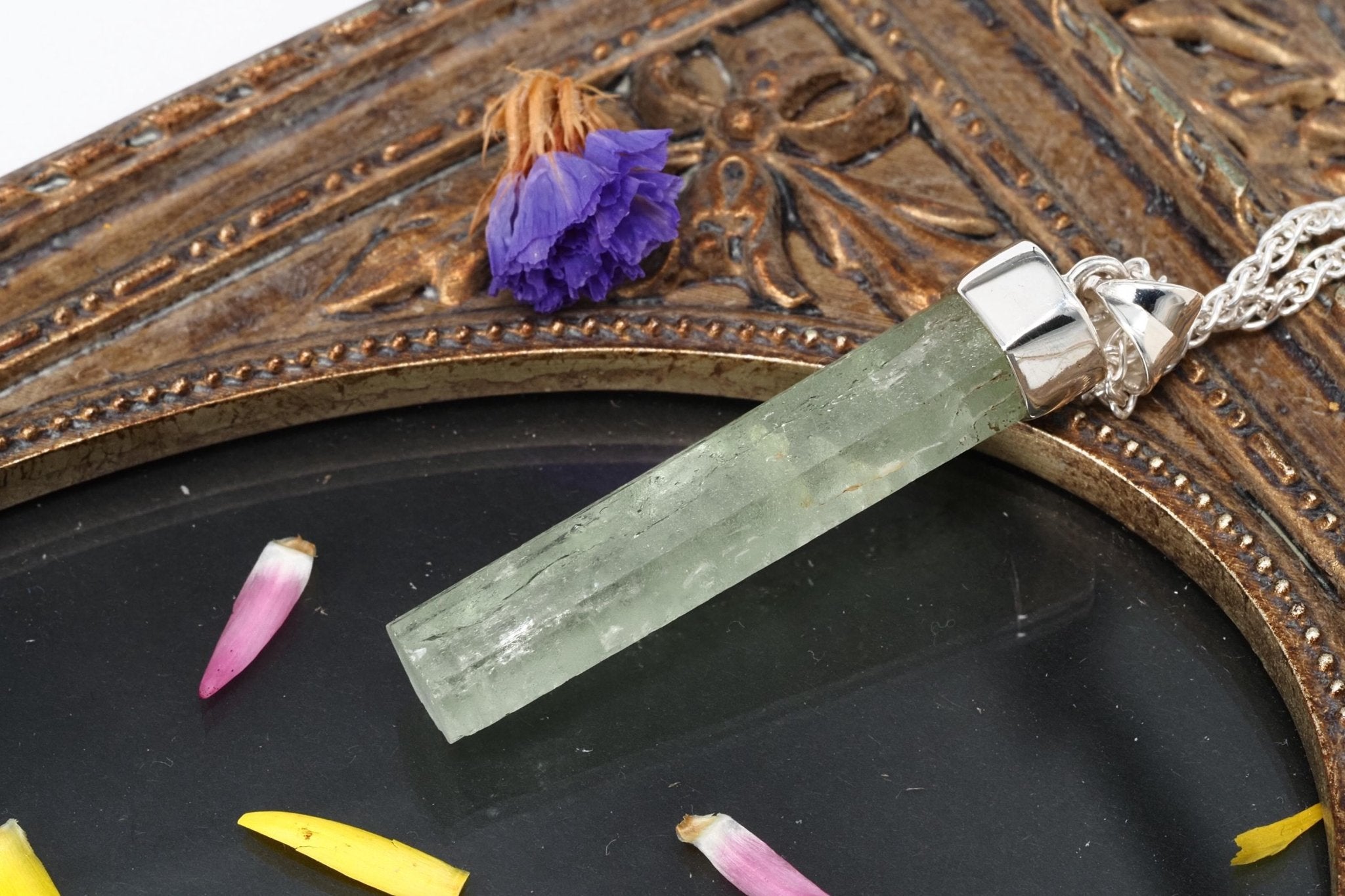 Heliodor Anhänger Silber Brasilien 53mm Länge mit Öse