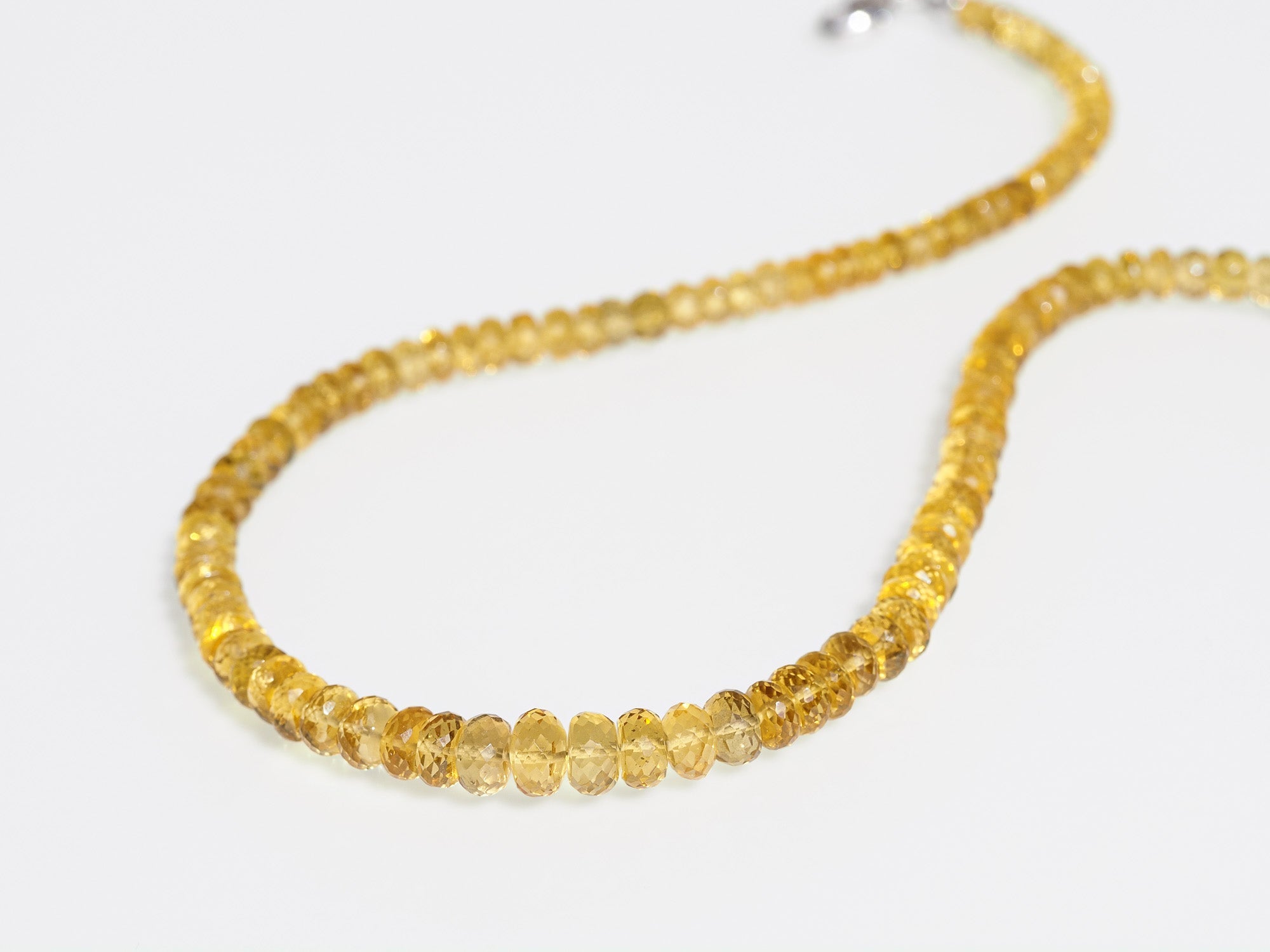 Heliodor Kette 100% Gold Beryll Edelsteinkette in bester Qualität