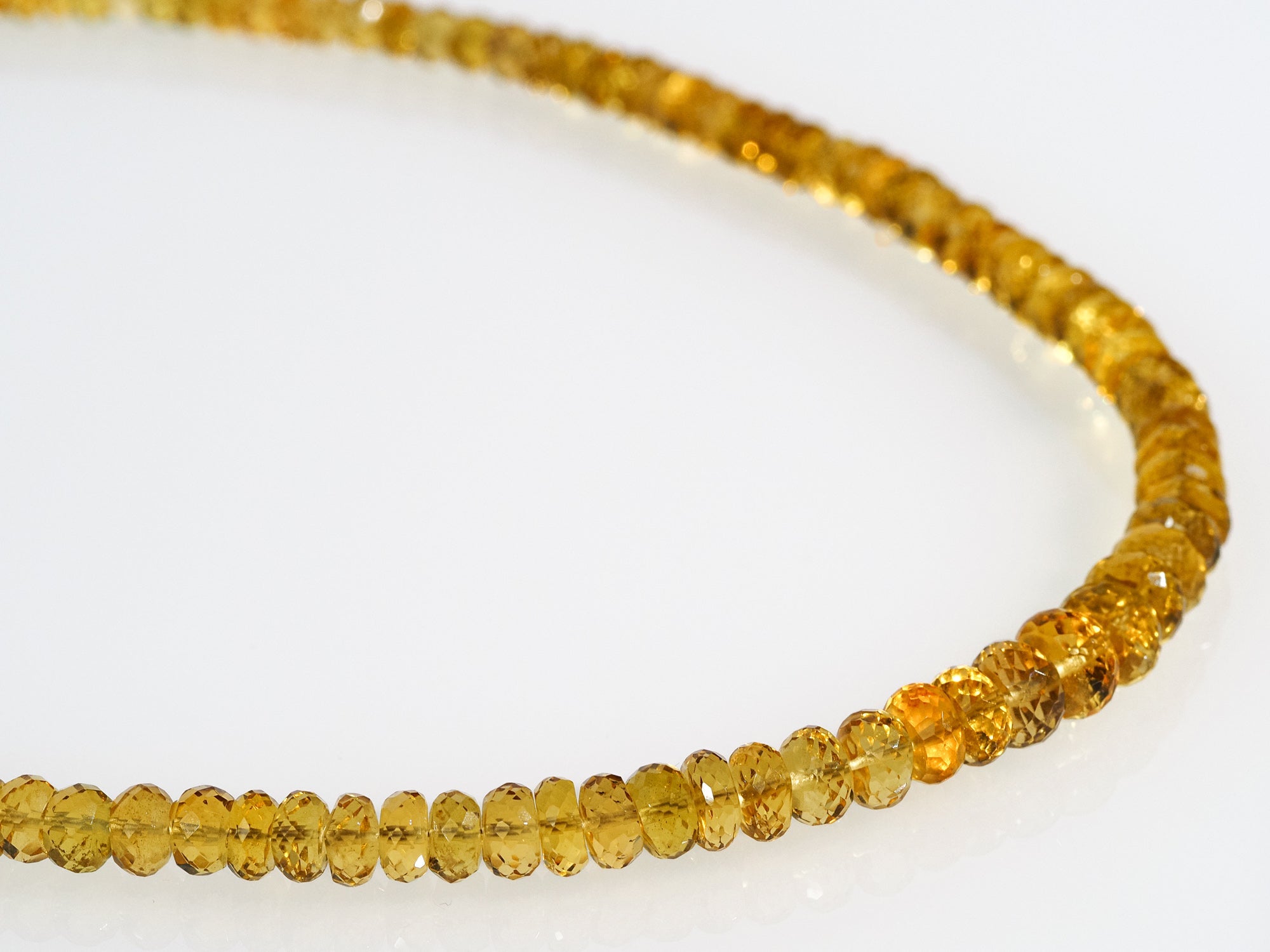 Heliodor Kette 100% Gold Beryll Edelsteinkette in bester Qualität