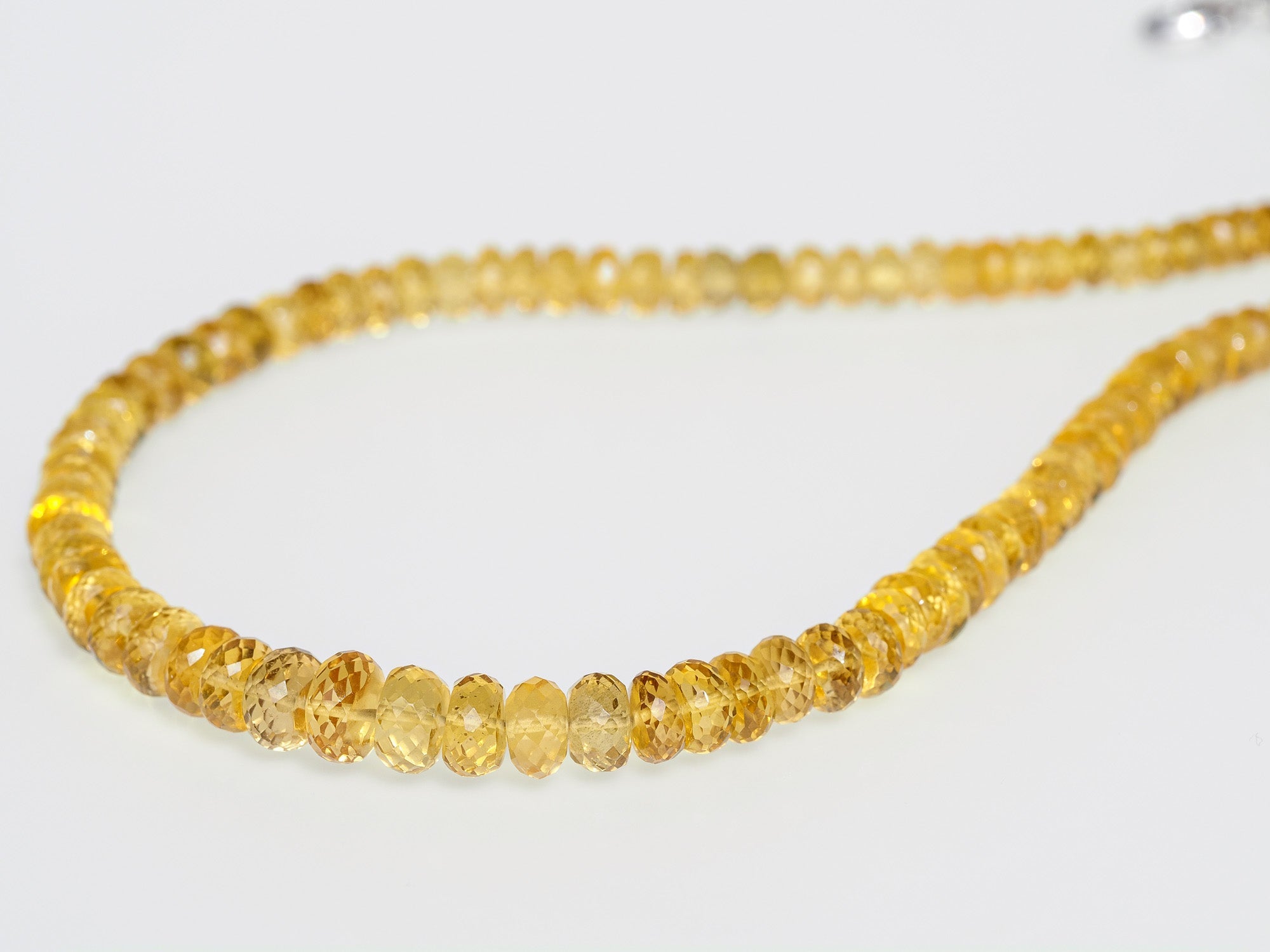 Heliodor Kette 100% Gold Beryll Edelsteinkette in bester Qualität