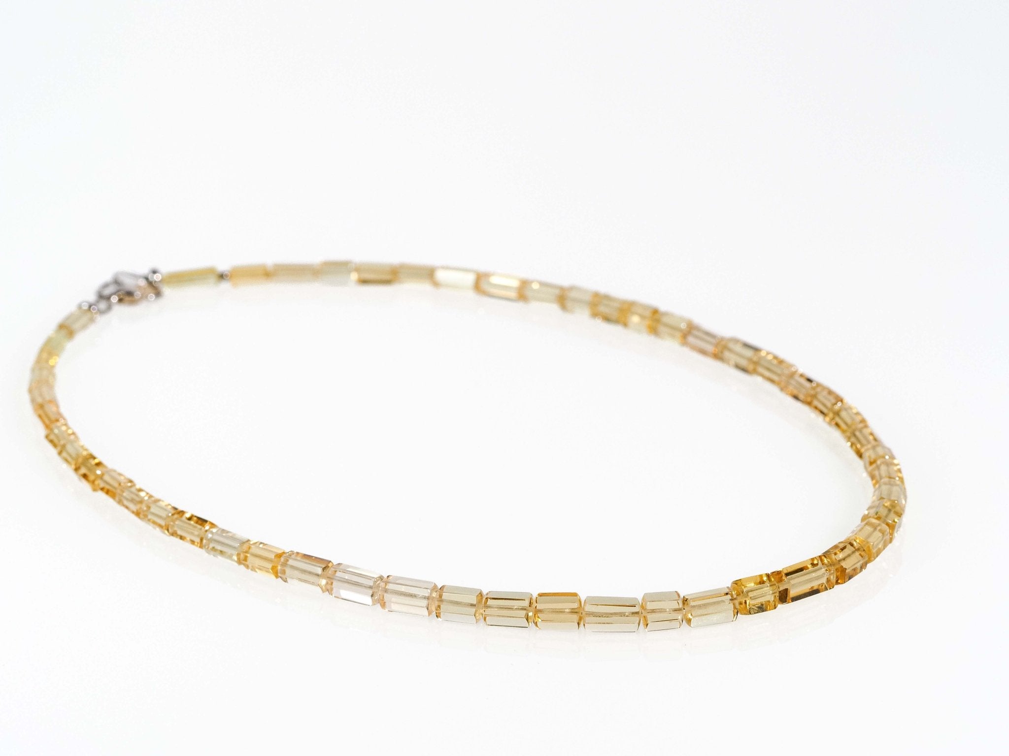 Heliodor Kette 100% natürliche Kristalle mit Silberverschluss
