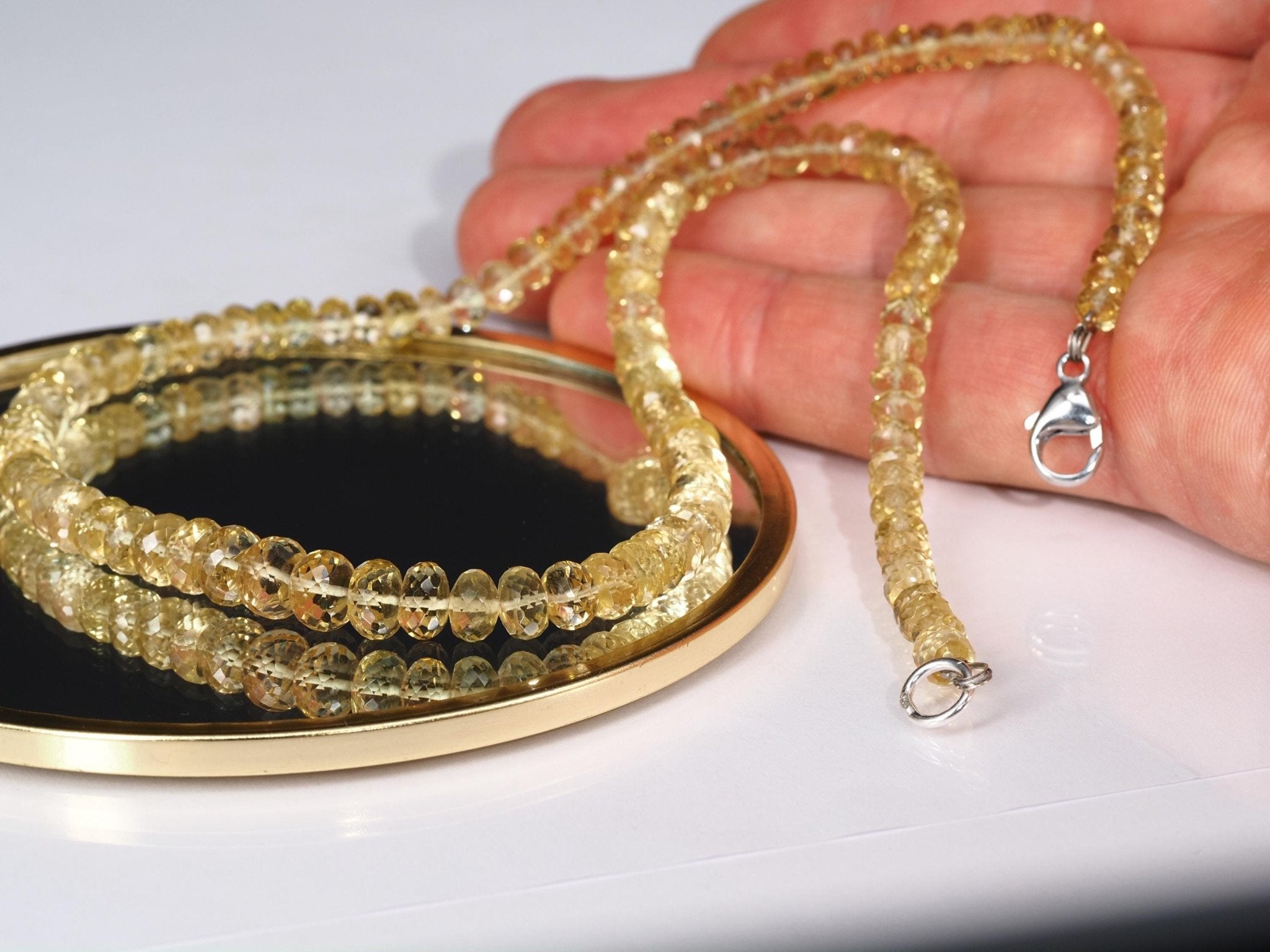 Heliodor Kette 100% Natürlich 108ct gelb Edelsteinkette